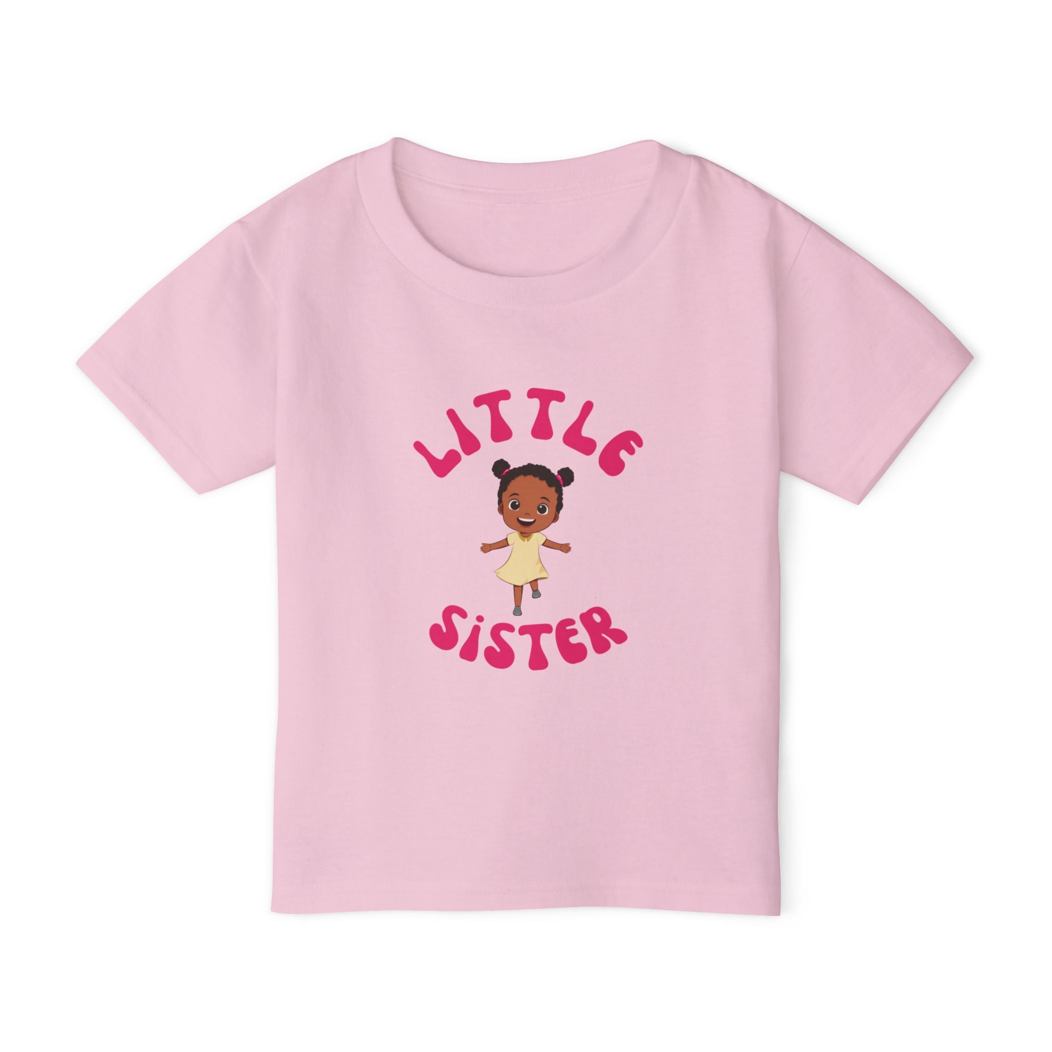 Little Sister Toddler T-Shirt — Cute Smiling Girl Sibling Shirt
