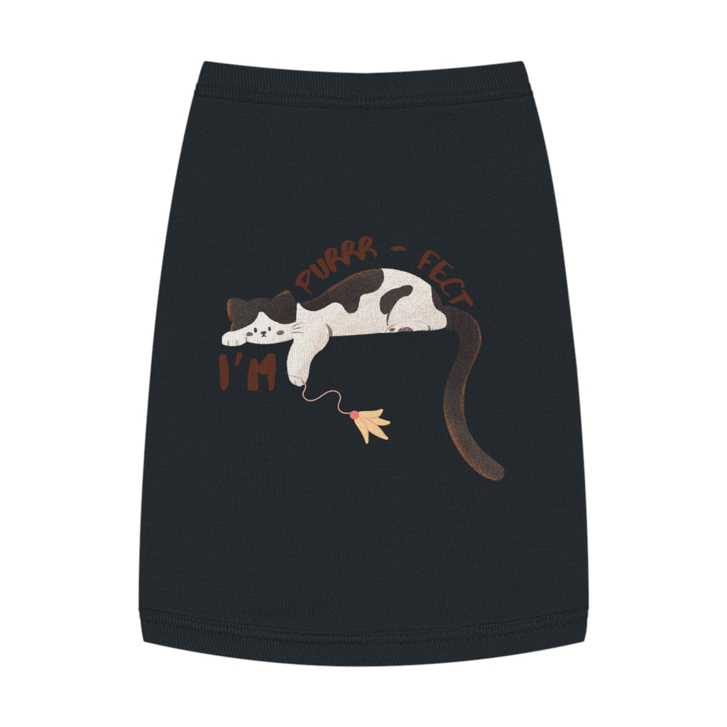 Cat Pet Tank Top - "Purr-fect" Sleeping Cat Design