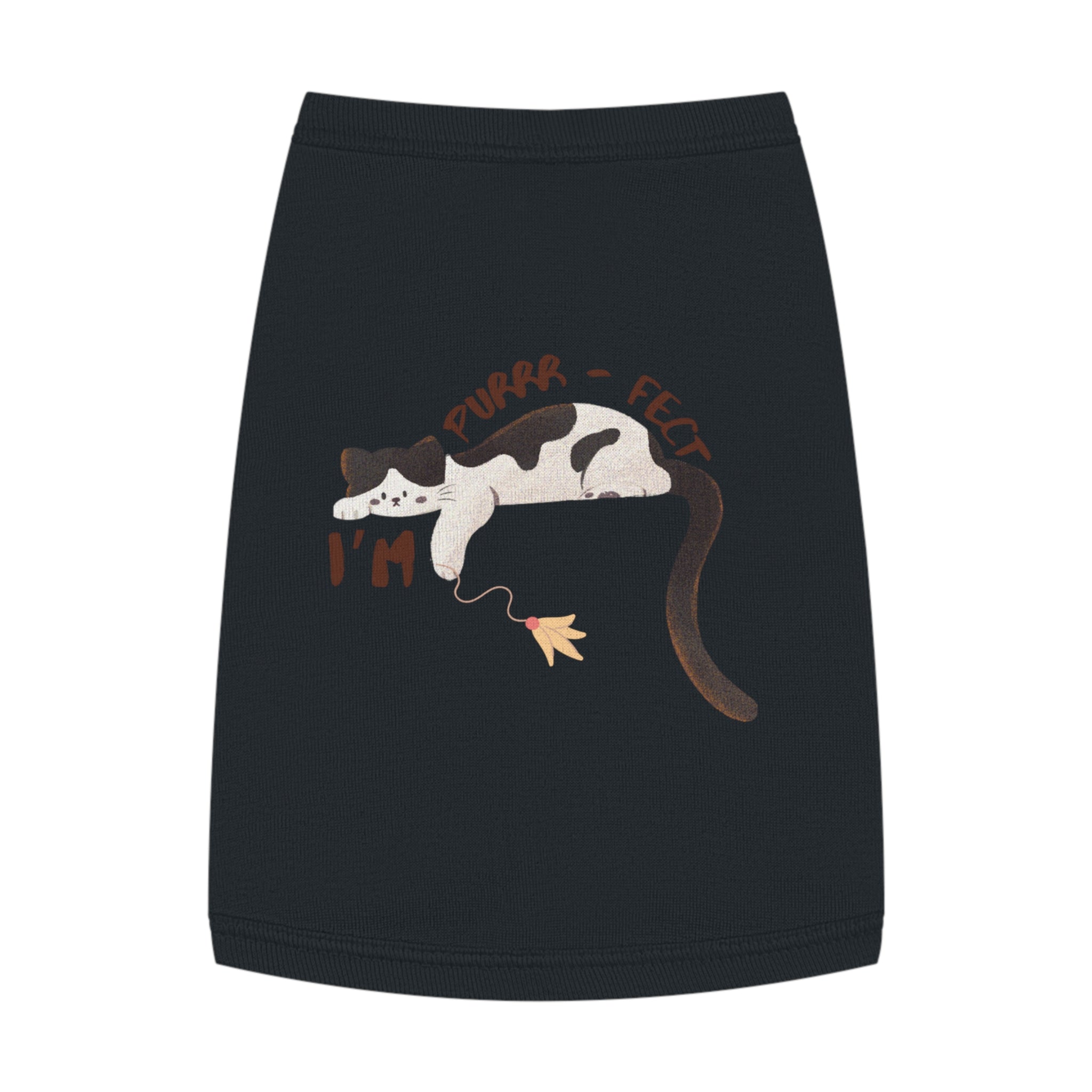 Cat Pet Tank Top - "Purr-fect" Sleeping Cat Design