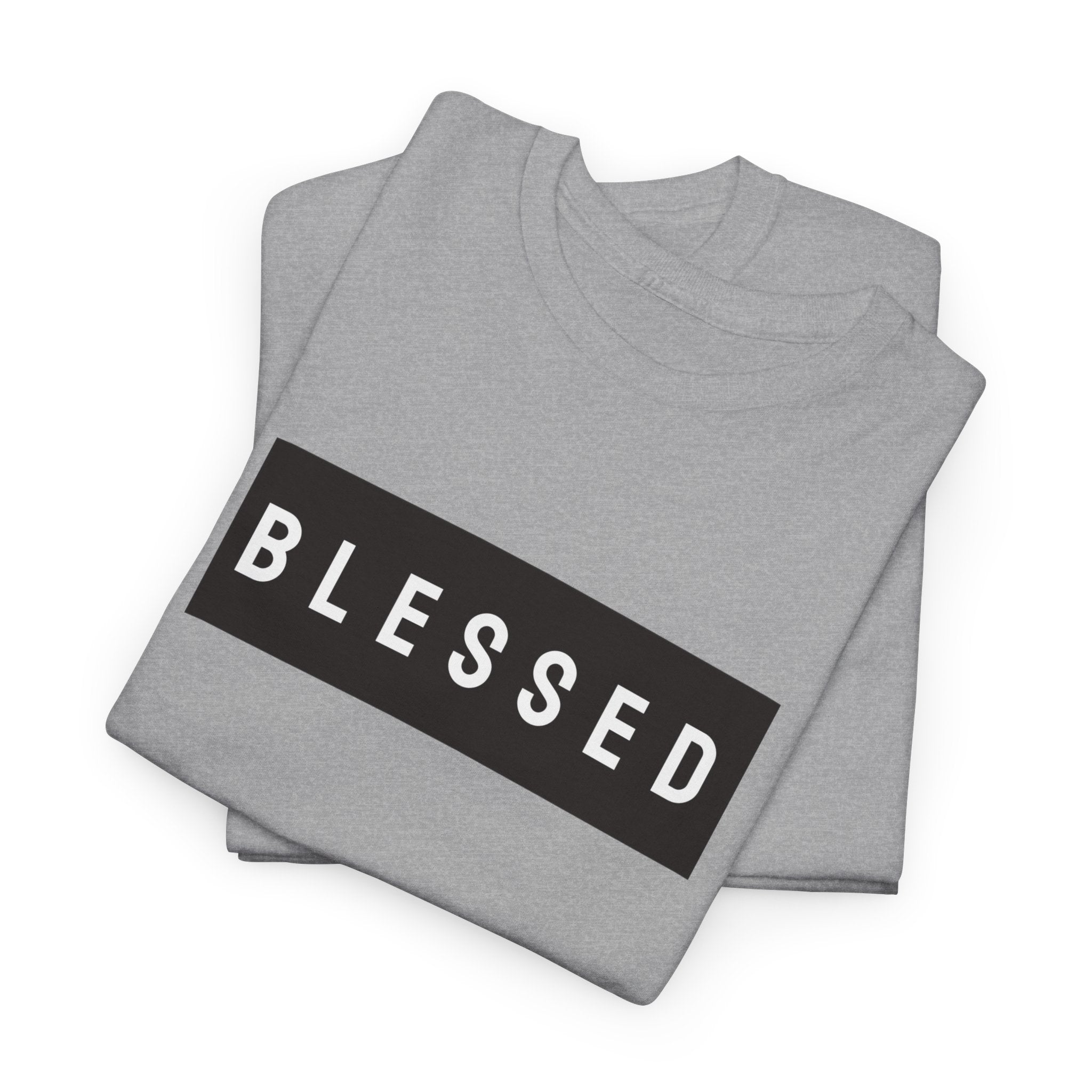 Blessed Box Logo T‑Shirt — Minimal Faith Graphic Tee