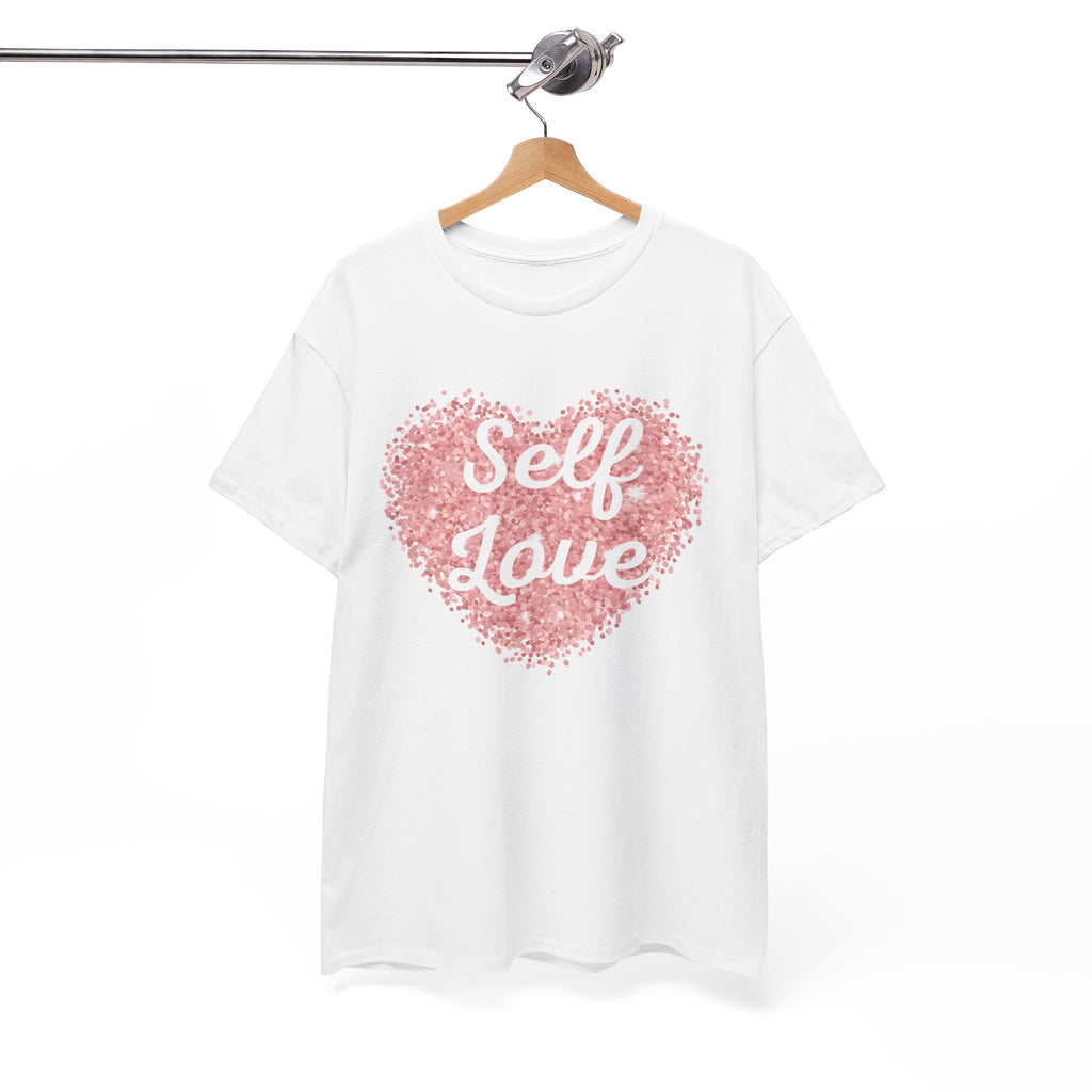 Self Love Tee — Pink Heart Mental Health Awareness Shirt