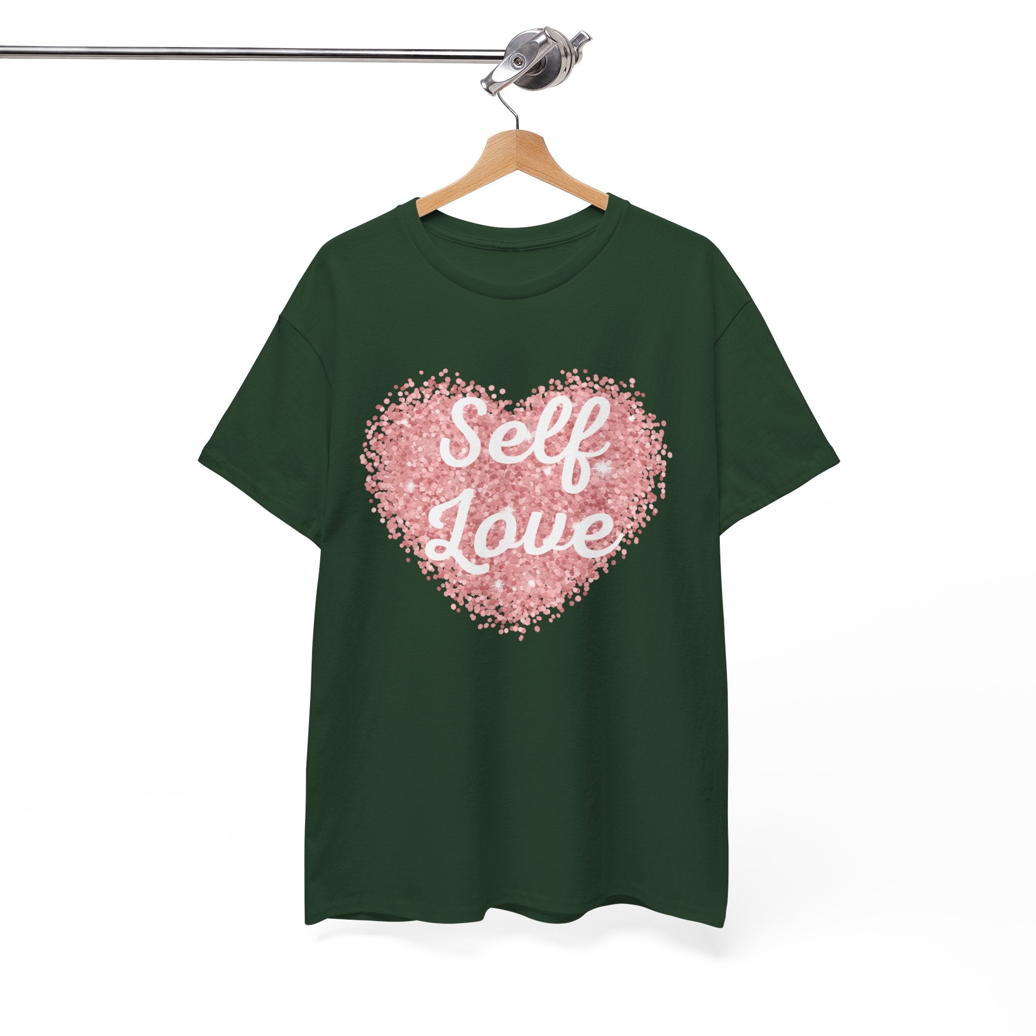 Self Love Tee — Pink Heart Mental Health Awareness Shirt