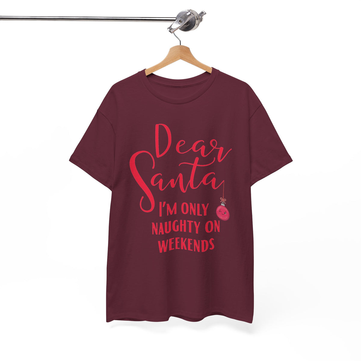 Dear Santa I’m Only Naughty on Weekends Christmas T-Shirt