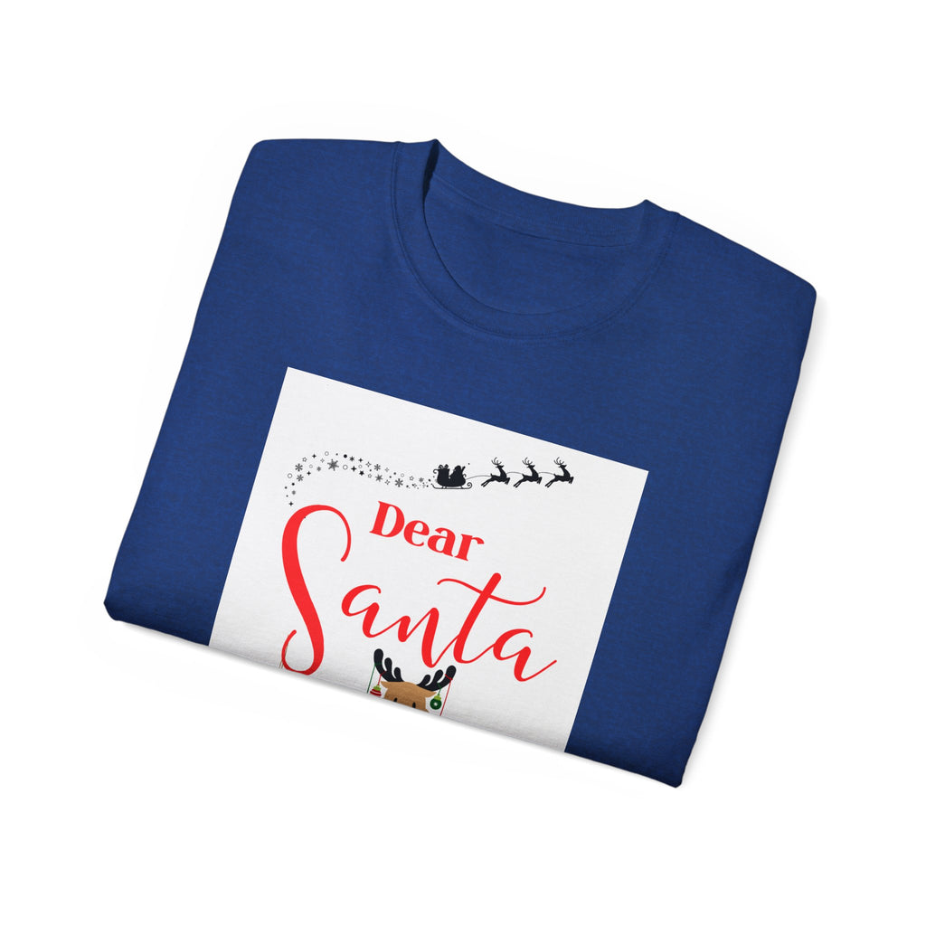 Dear Santa Festive Fun Aunt Tee, Christmas Shirt, Holiday Gift, Cute Santa Tee, Unisex Seasonal T-Shirt, Cute Aunt Apparel