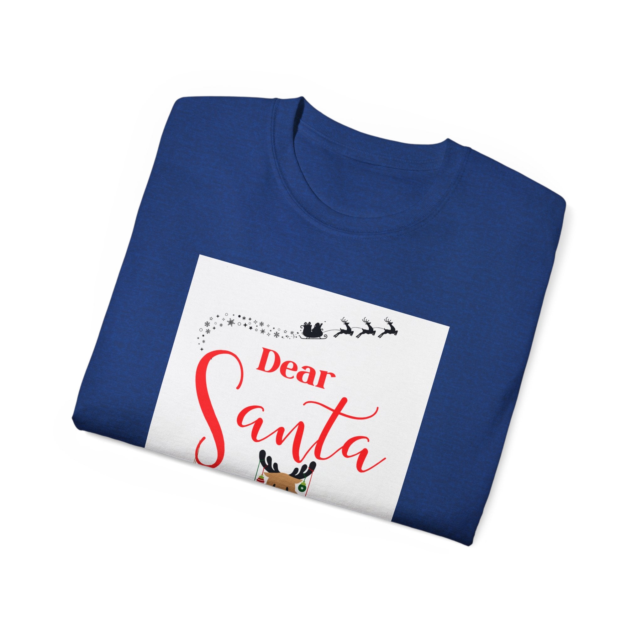 Dear Santa Festive Fun Aunt Tee, Christmas Shirt, Holiday Gift, Cute Santa Tee, Unisex Seasonal T-Shirt, Cute Aunt Apparel