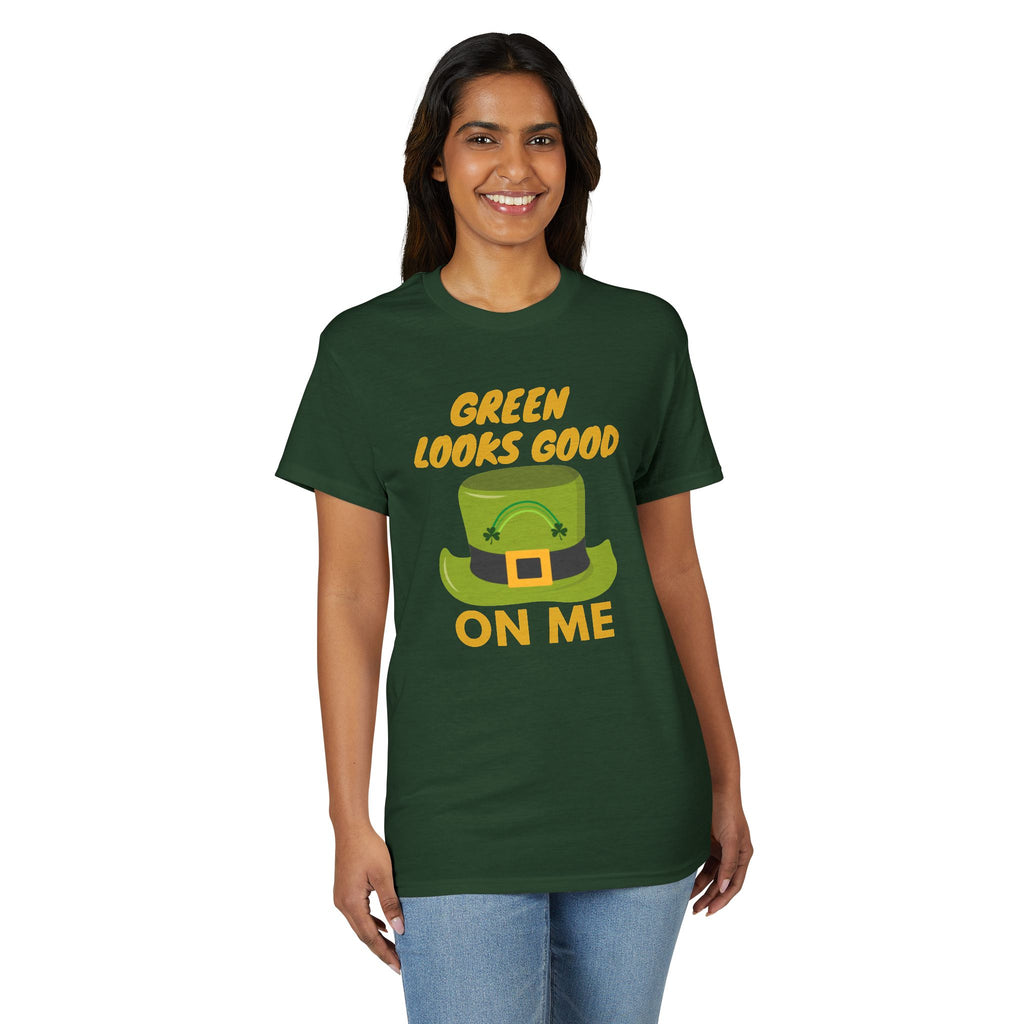 St. Patrick’s Heart Shamrock T-Shirt - “Green Looks Good On Me”