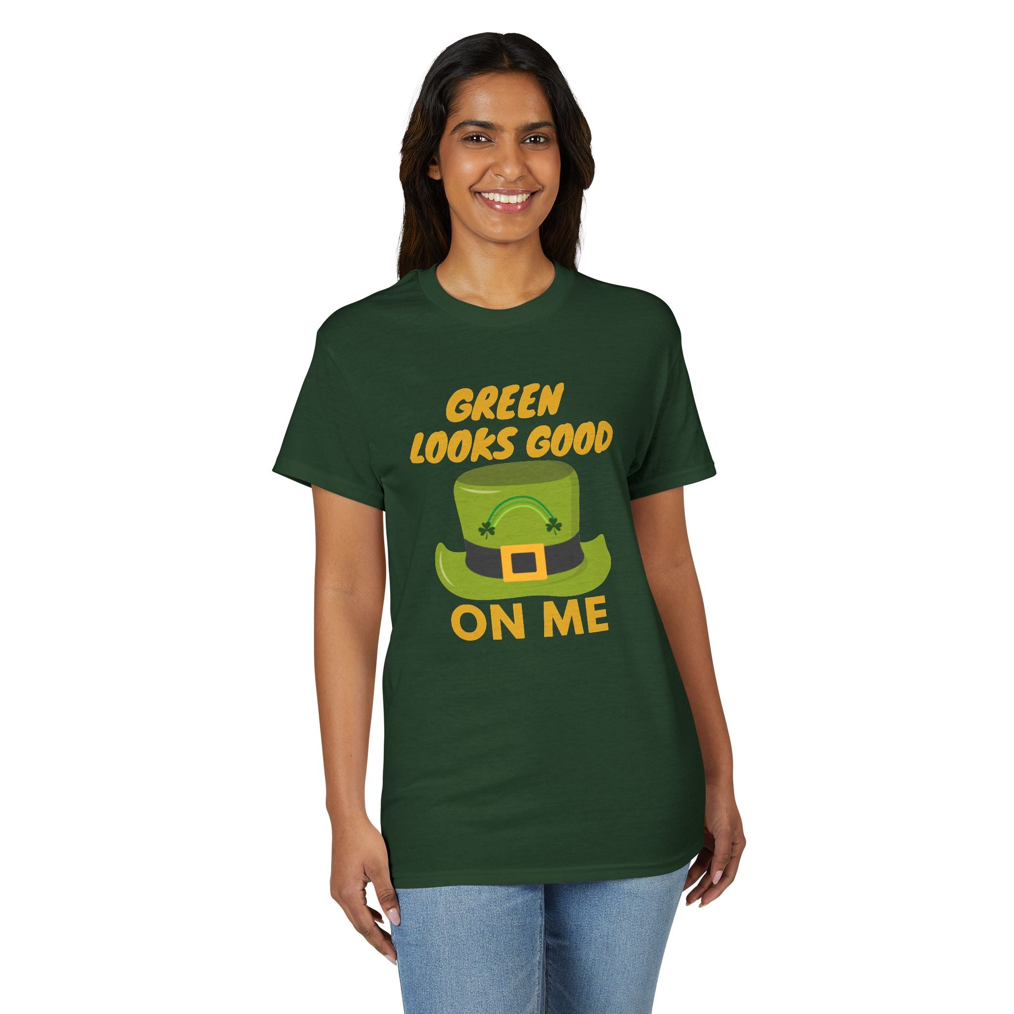 St. Patrick’s Heart Shamrock T-Shirt - “Green Looks Good On Me”