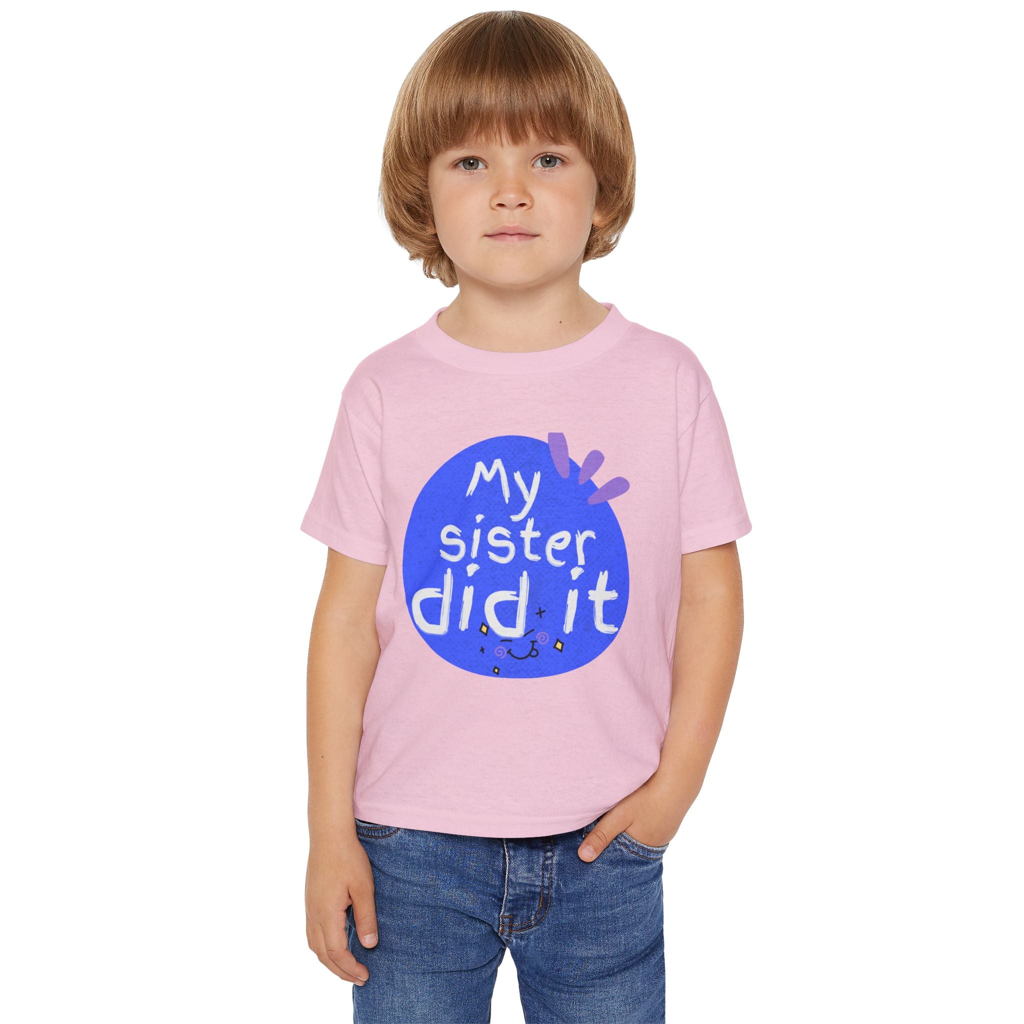 Toddler T-Shirt "My Sister Did It" — Cute Sibling Blame Graphic Tee