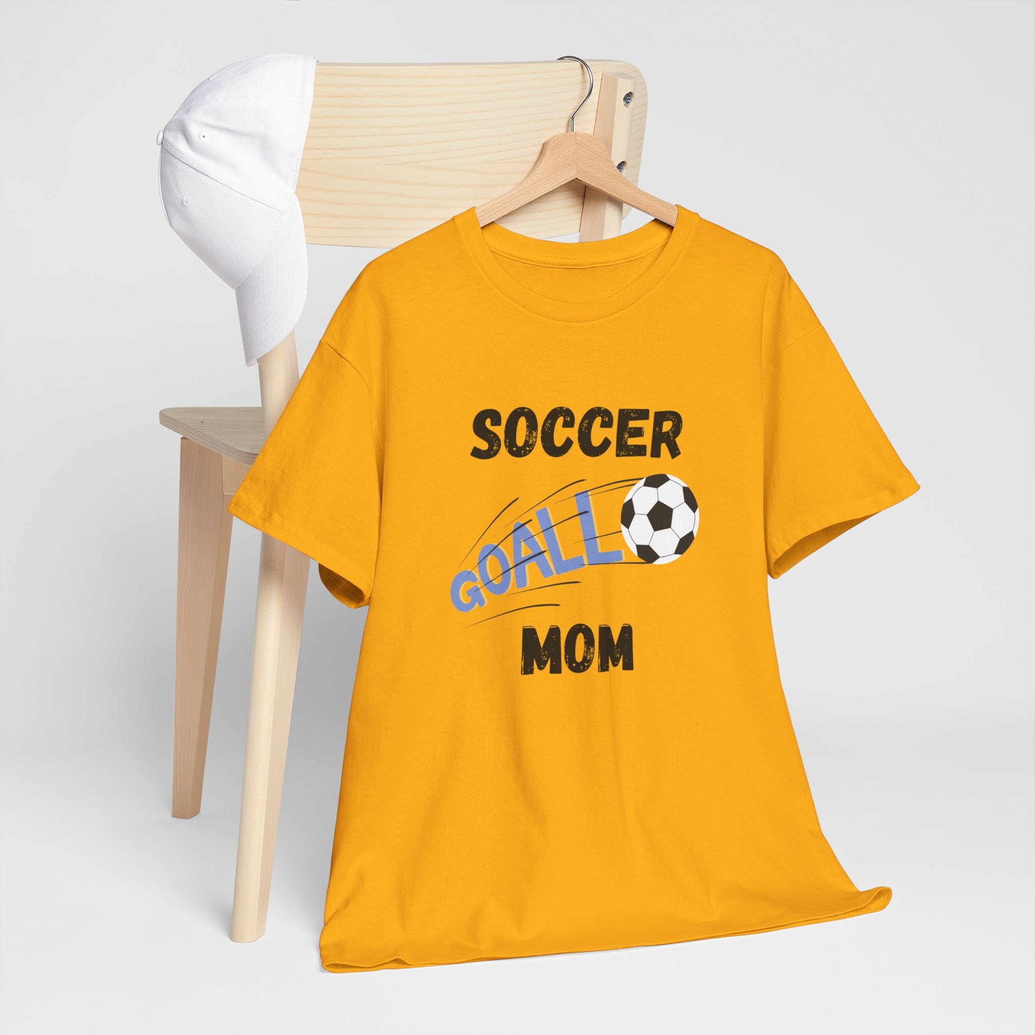 Soccer Mom T‑Shirt — 'Soccer Goal!' Graphic Tee with Soccer Ball