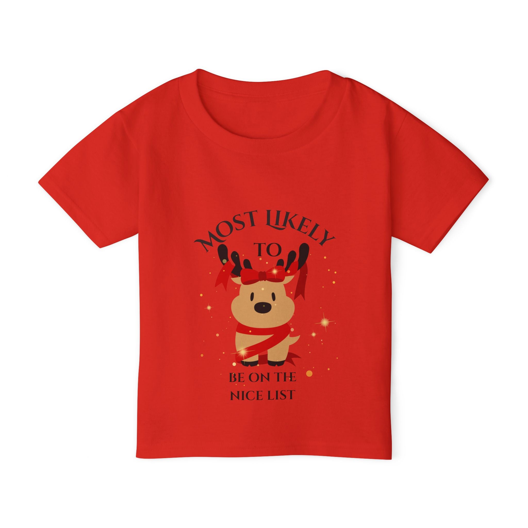 Most Likely to Be on the nice list Toddler Christmas T-Shirt, Cute Holiday Shirt, Kids Xmas Top, Most Likely To Be On Nice List Tee, Perfect for Family Photos, Christmas Gift