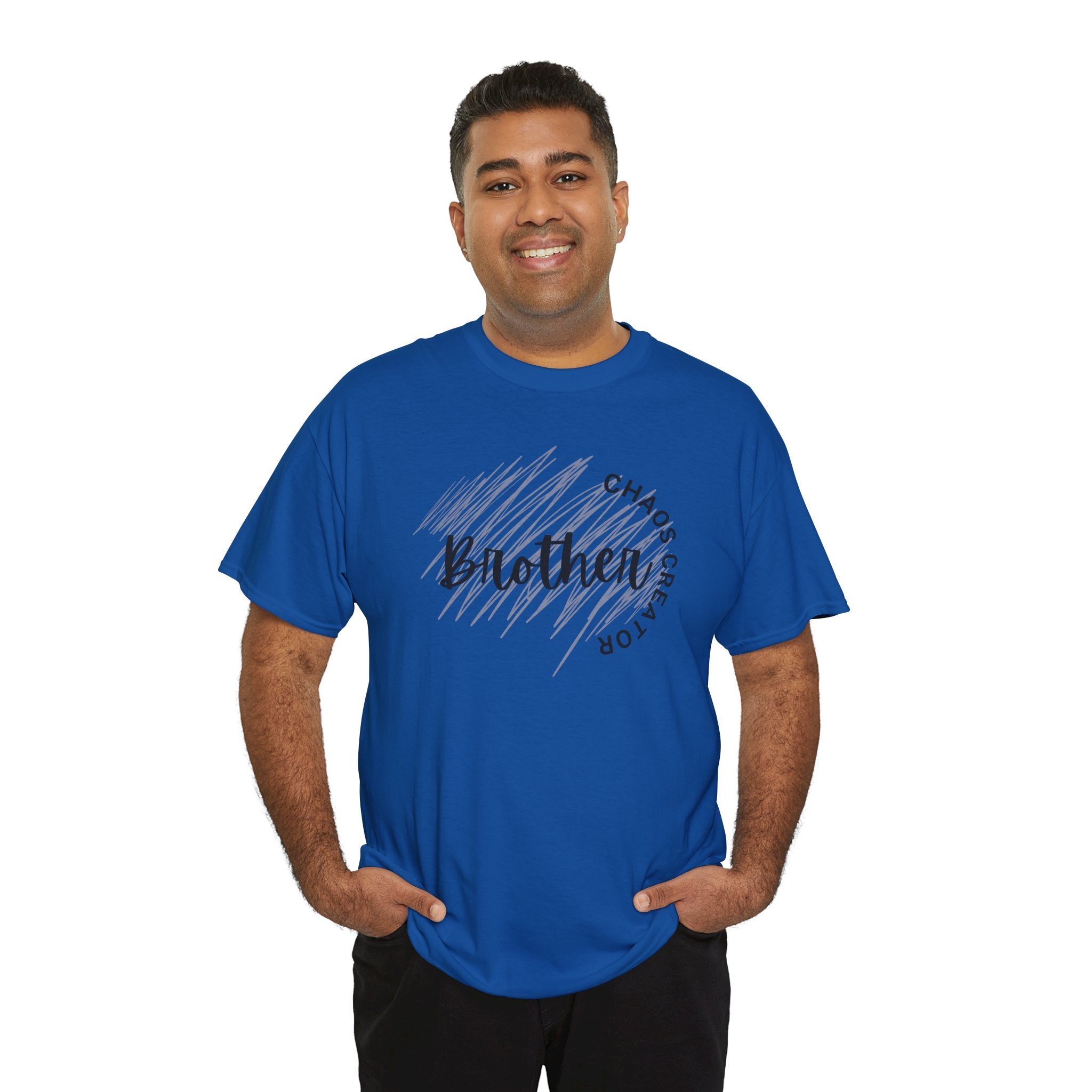 Brother Script Tee — 'Chaos Creator' Graphic Shirt for Siblings
