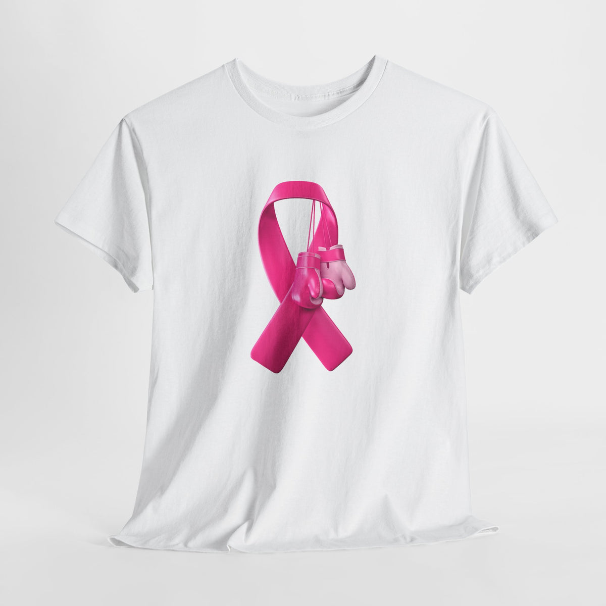Breast Cancer Awareness Tee — Pink Ribbon with Boxing Gloves