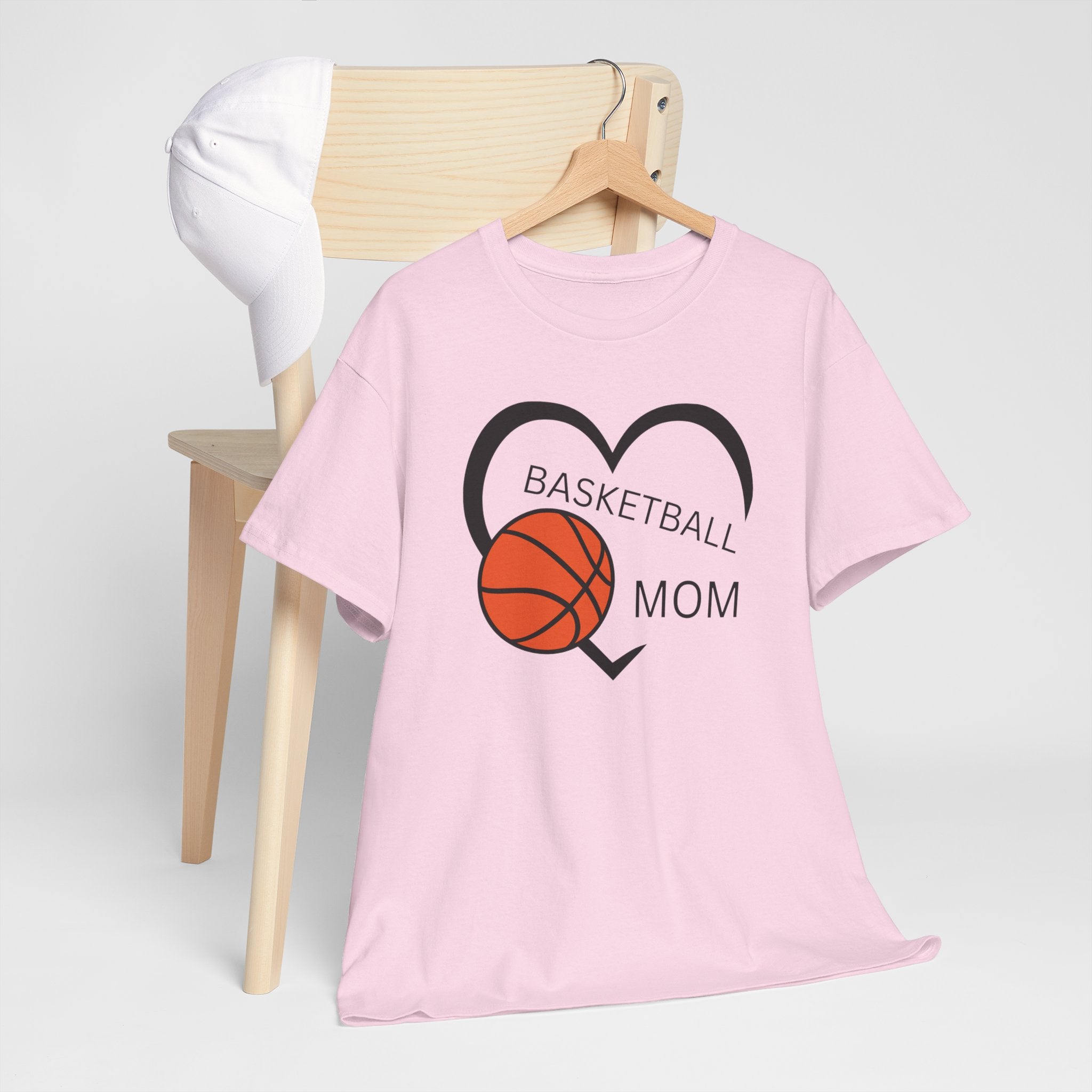 Basketball Mom T-Shirt – Heart & Basketball Design