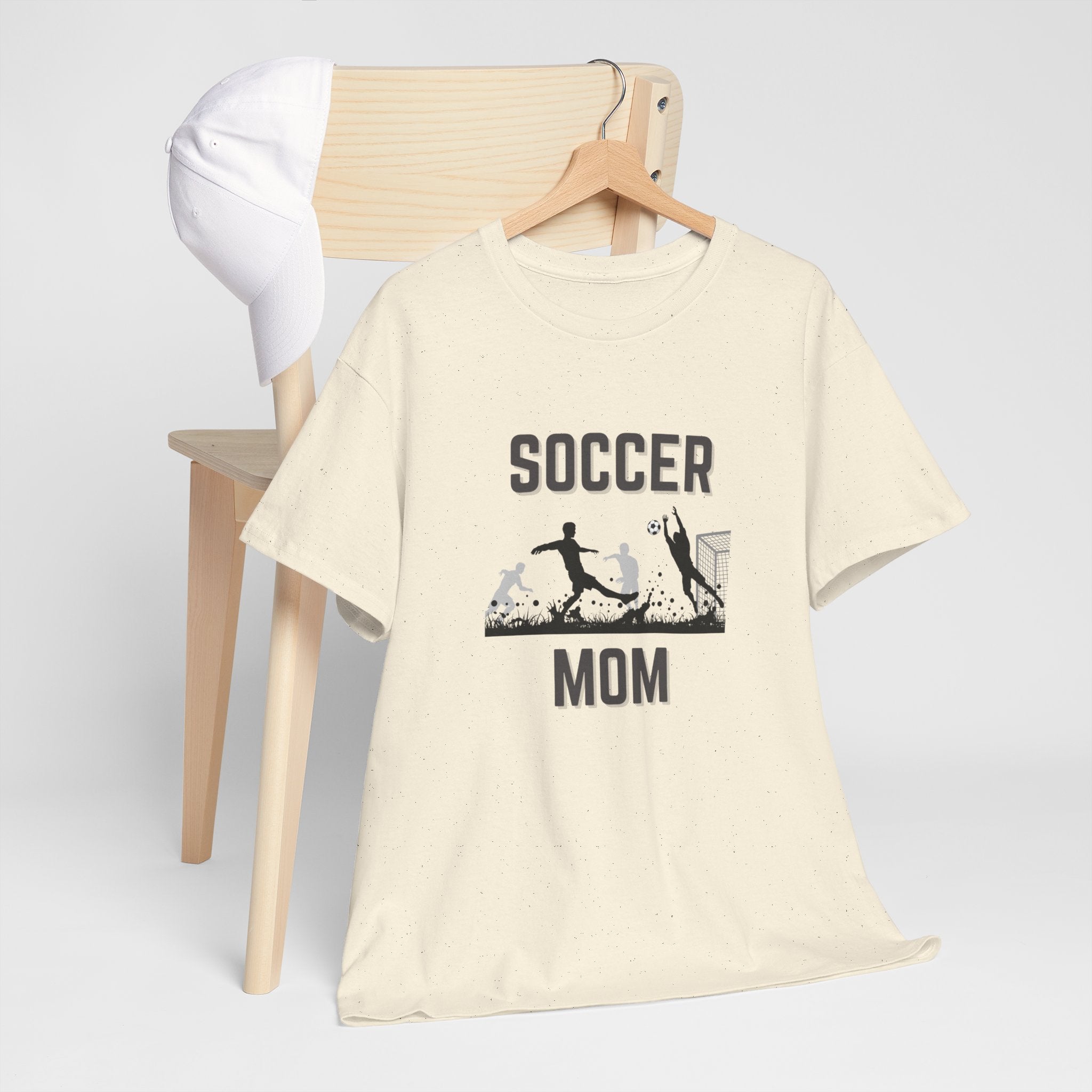 Soccer Mom T-Shirt - Graphic Soccer Player & Goal Tee for Proud Sports Moms