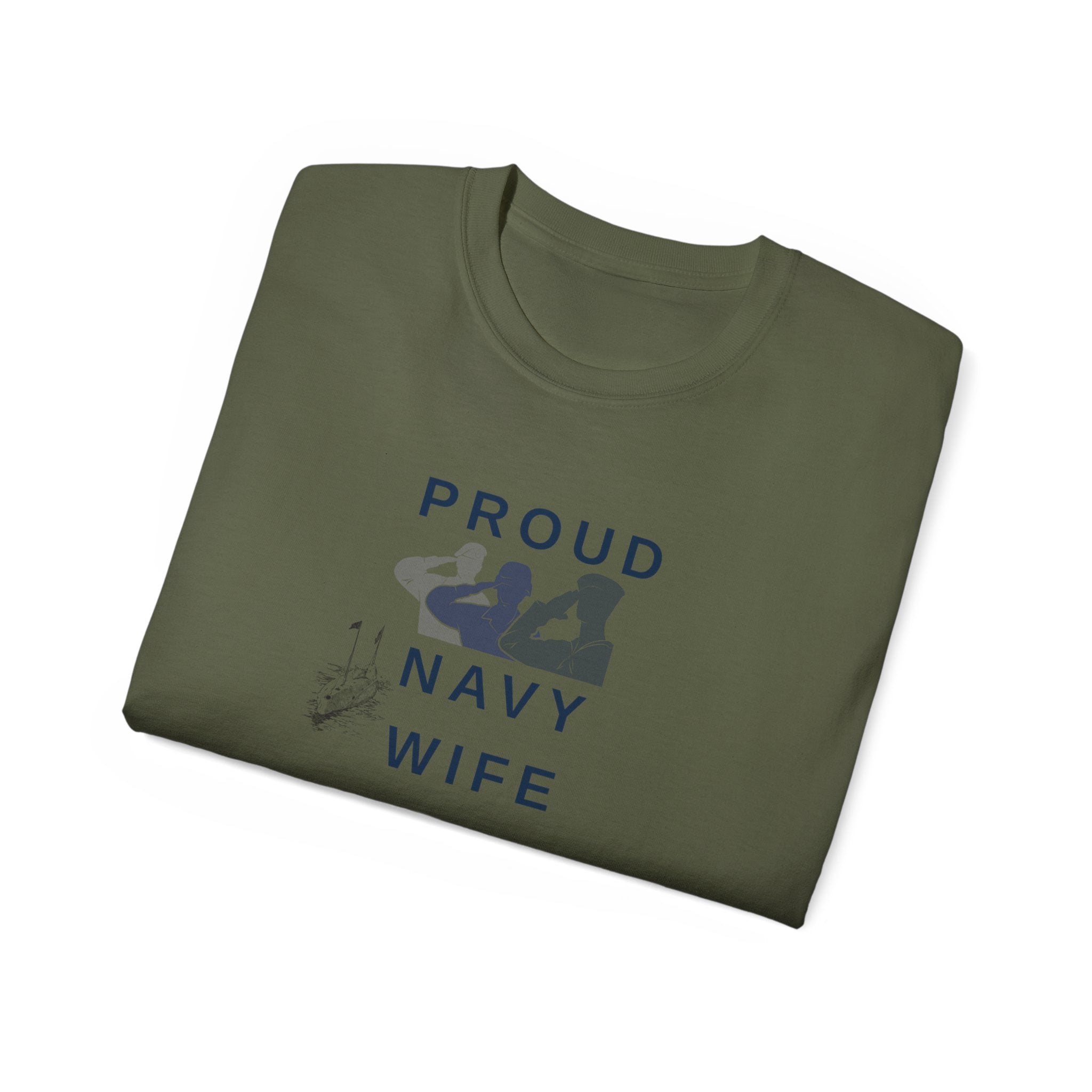Proud Navy Wife T‑Shirt — Military Spouse Support Tee