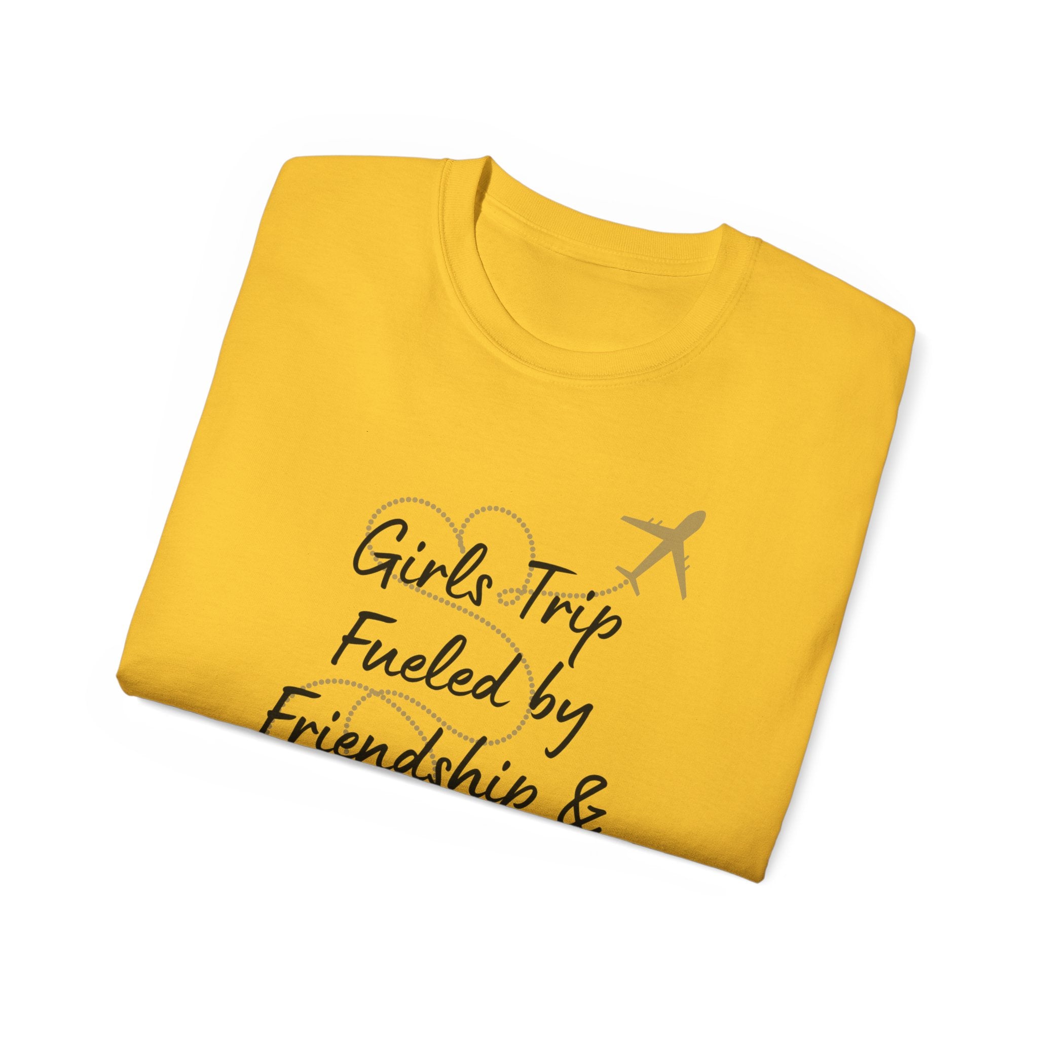 Girls Trip Tee — "Girls Trip Fueled by Friendship & Flights" Travel Shirt
