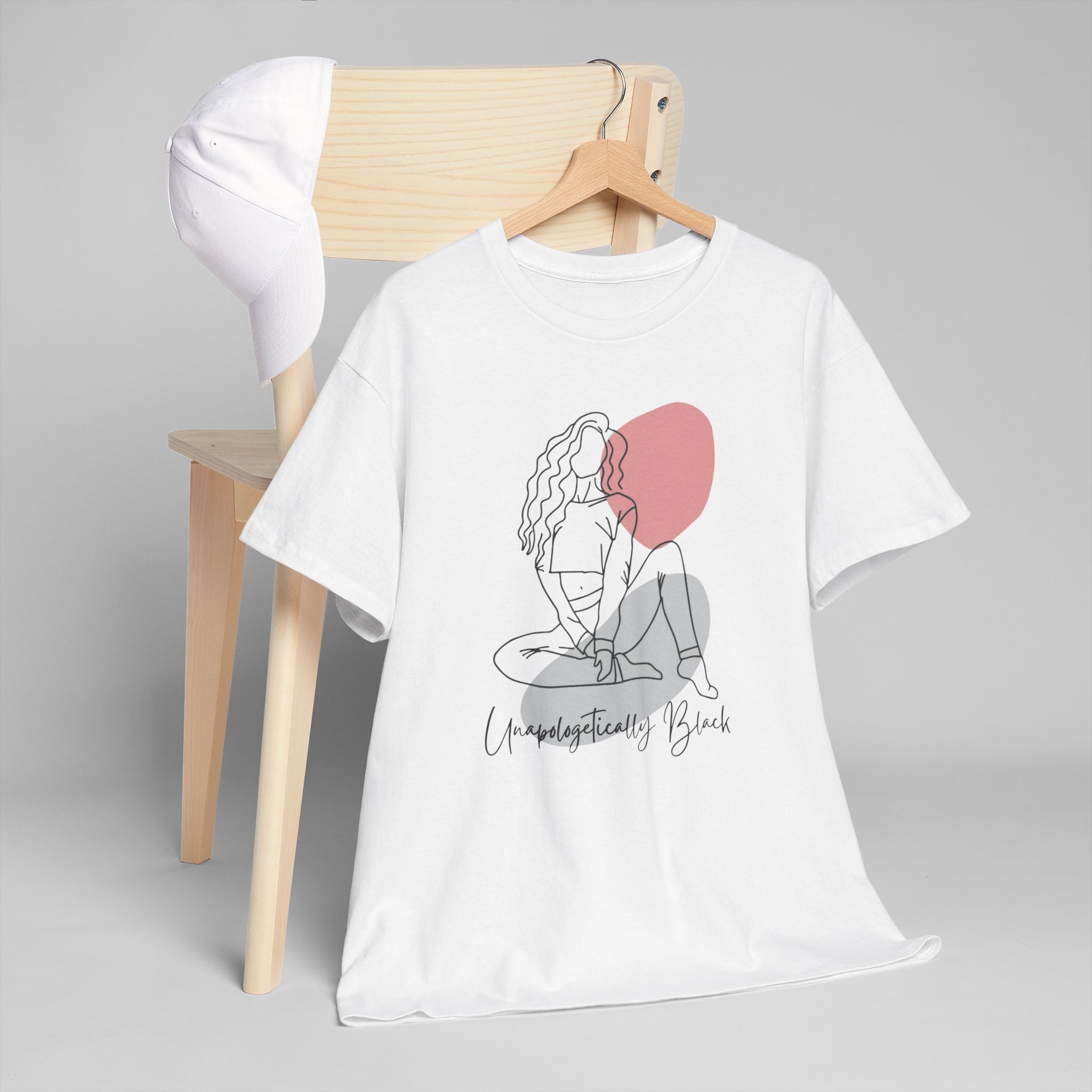 Bold Woman Line Art Tee – "Unapologetically Black" Cotton T‑Shirt