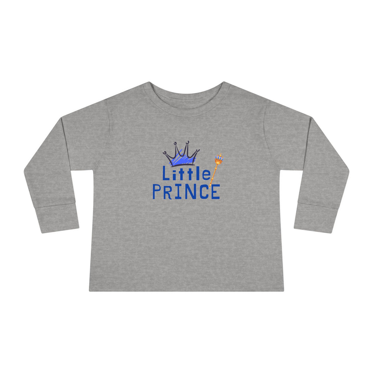 Little Prince Toddler Long Sleeve Tee — Cute Crown Design