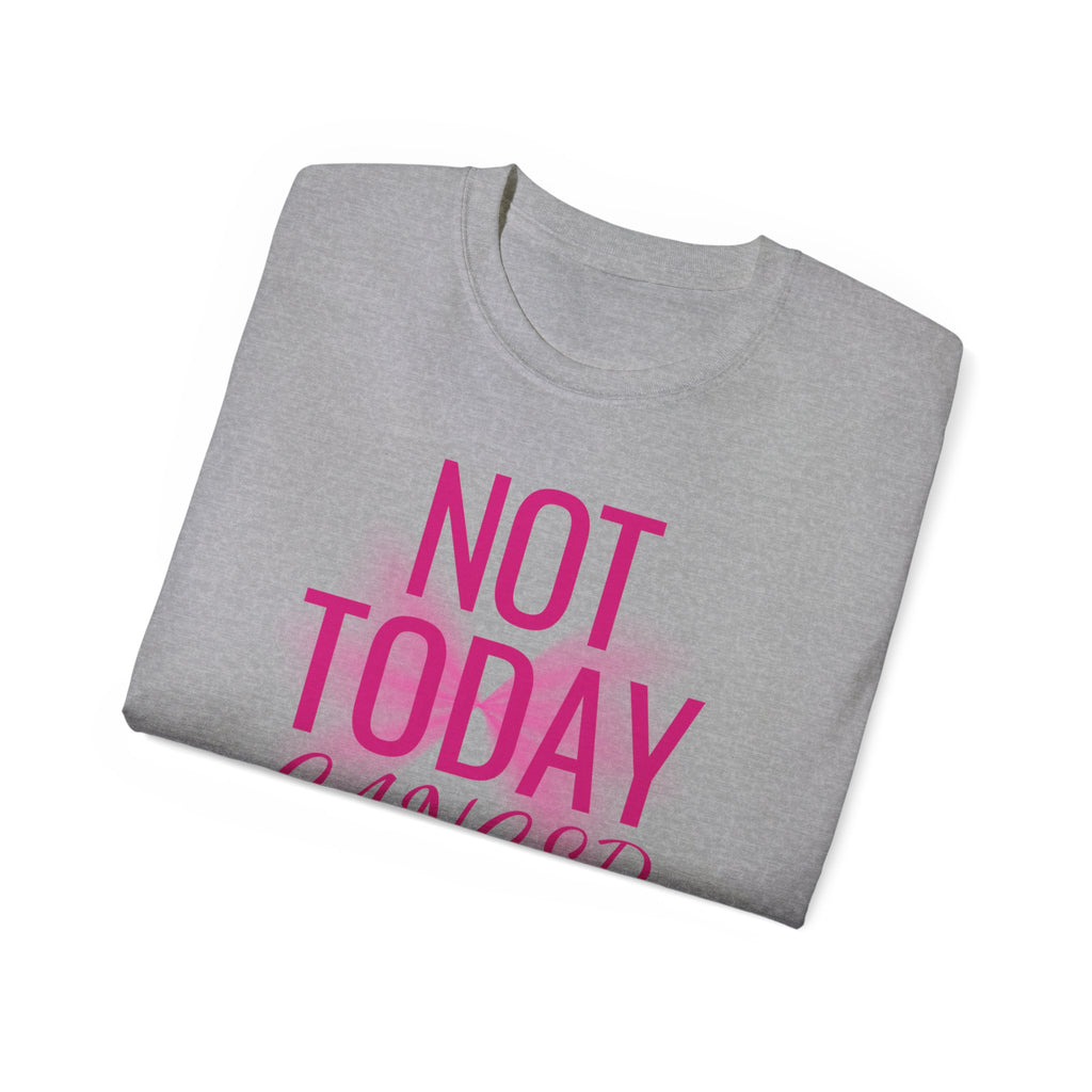 Not Today Cancer T-Shirt — Inspirational Cancer Awareness Tee with Pink Ribbon