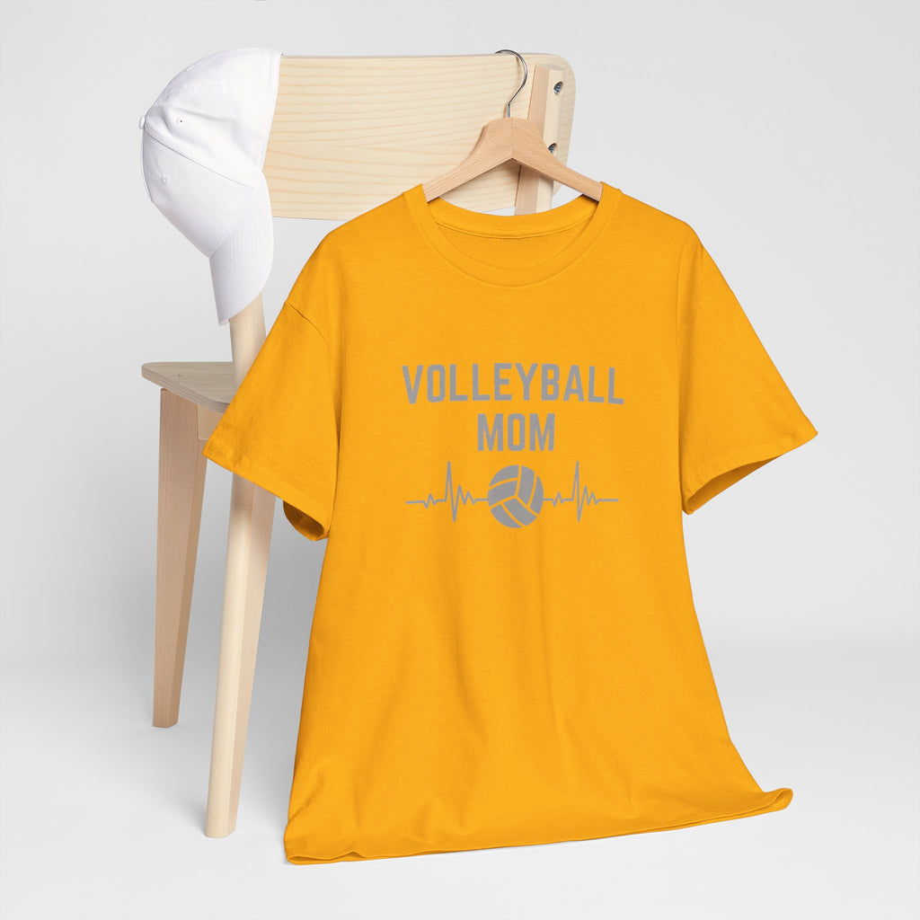Volleyball Mom T-Shirt — Heartbeat Volleyball Tee for Proud Moms
