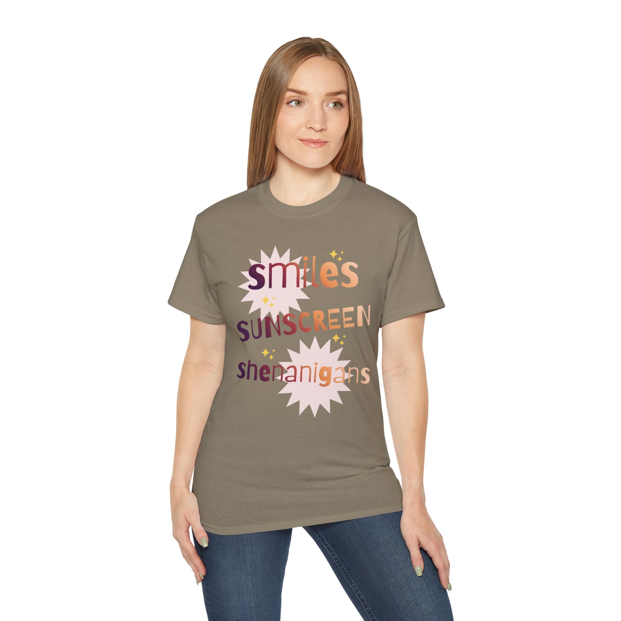Smiles Sunscreen Shenanigans Tee — Fun Summer Beach Shirt