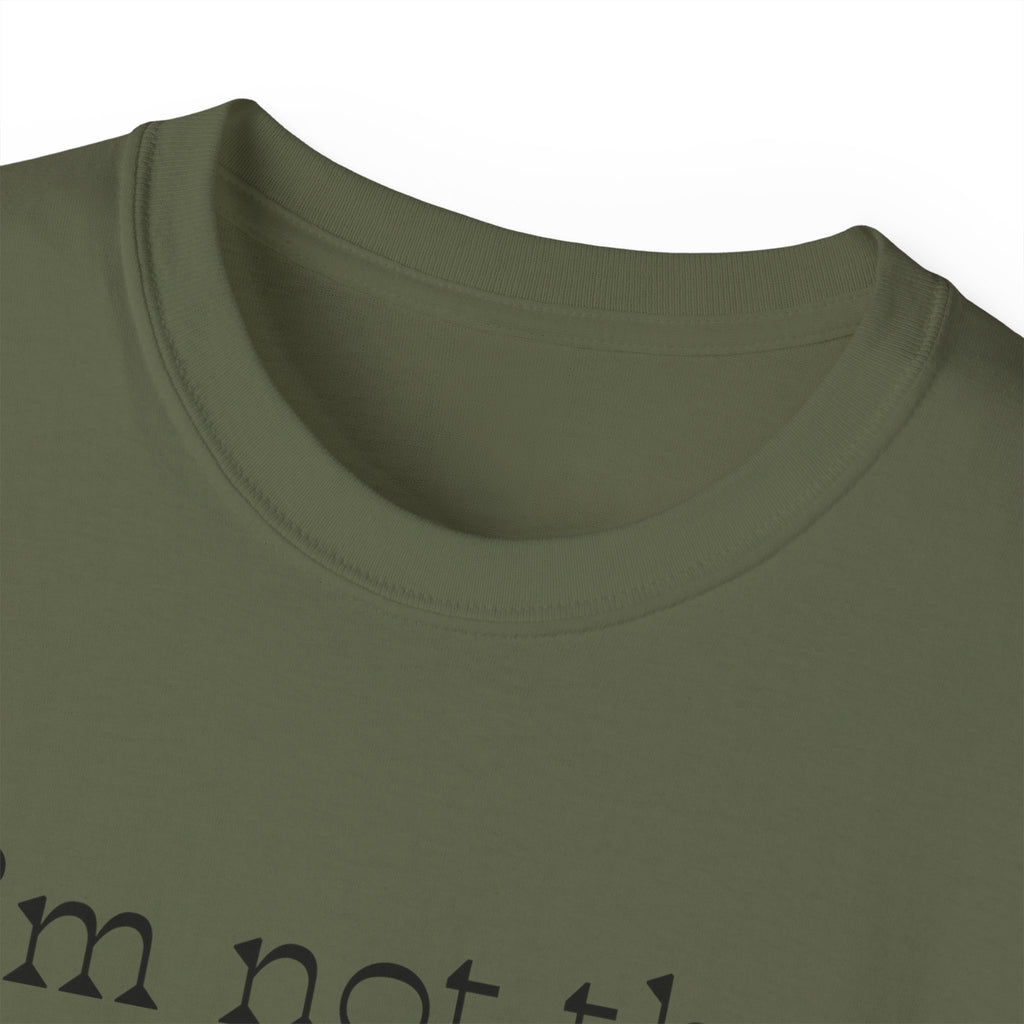 "I'm Not the Problem, Am I?" White Graphic Tee — Funny Sarcastic Statement T-Shirt