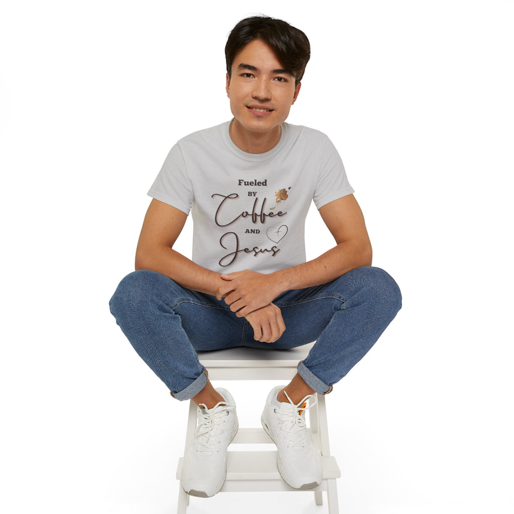 Coffee and Jesus T‑Shirt — "Fueled by Coffee and Jesus" Faith Graphic Tee