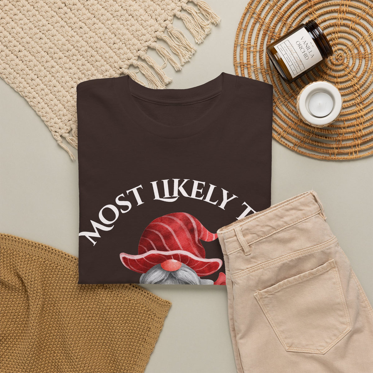 Most Likely to Wear PJ’s All Day Gnome T-Shirt