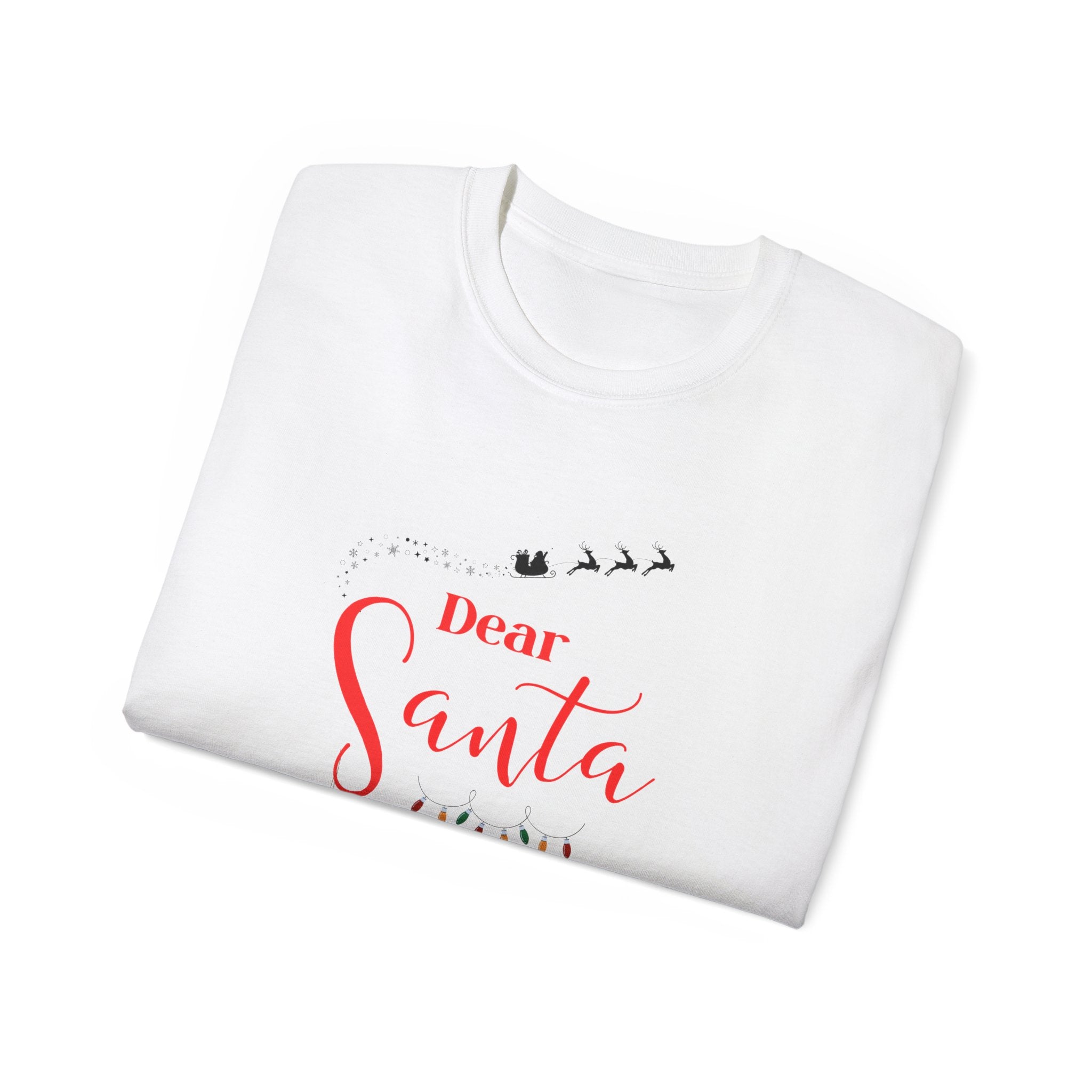 Dear Santa, Amazon Unisex Tee, Funny Christmas T-Shirt, Holiday Pajama Top, Gift for Him/Her, Santa Letter Shirt, Amazon Cart Humor