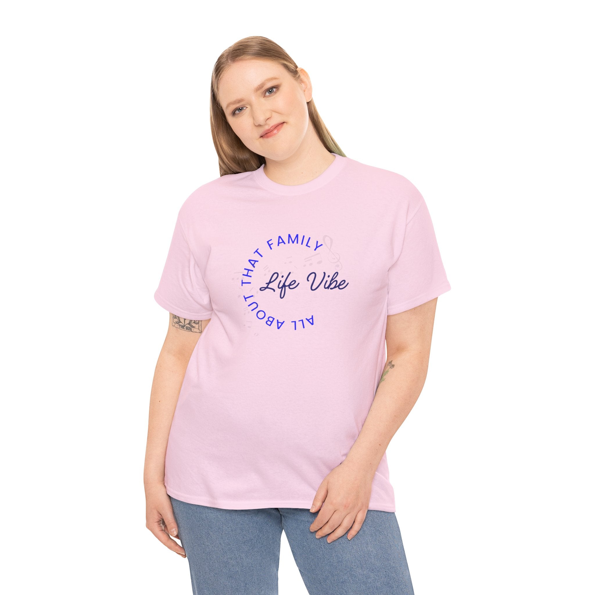 "All About My Family" Life Vibe T-Shirt —Minimal Circle Graphic Tee