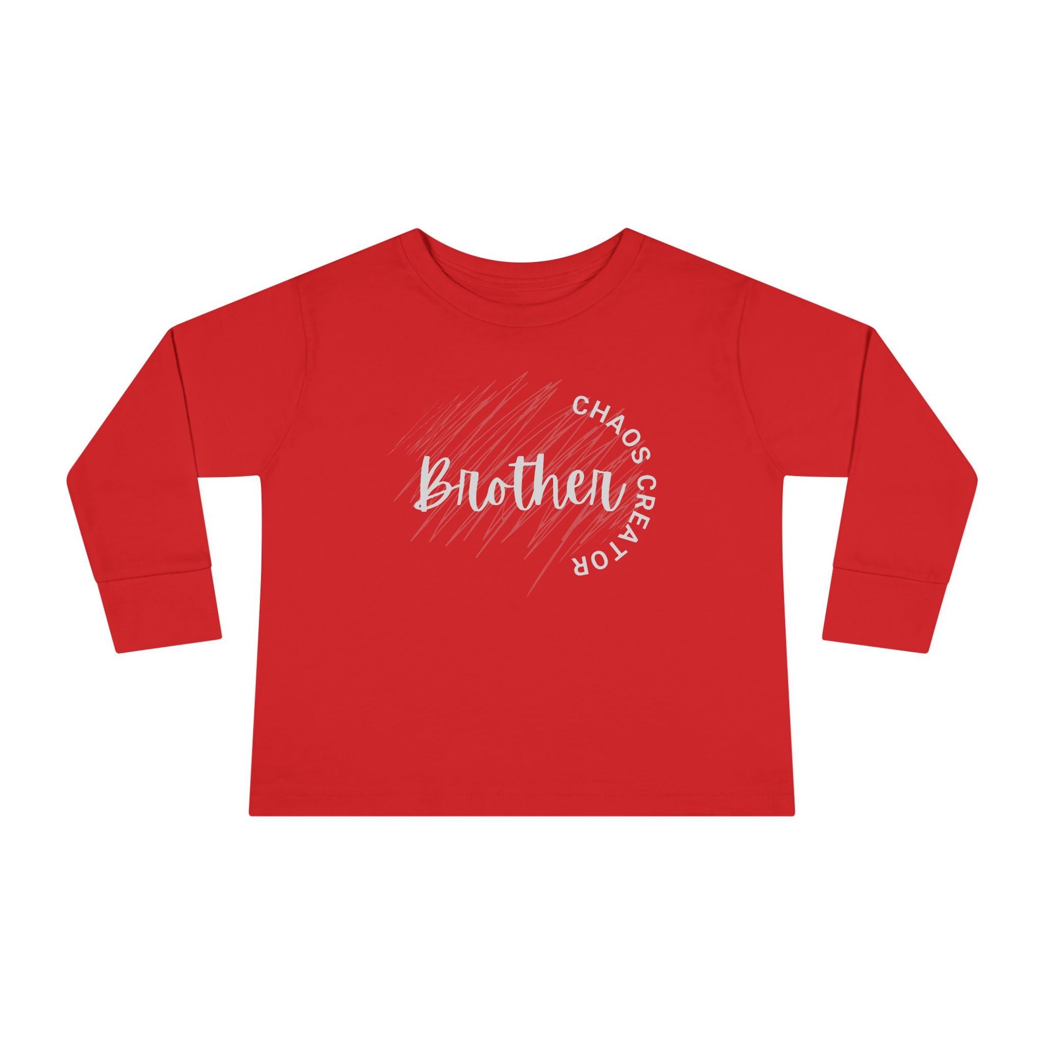 Toddler Long Sleeve Tee — “Chaos Creator” Brother Graphic