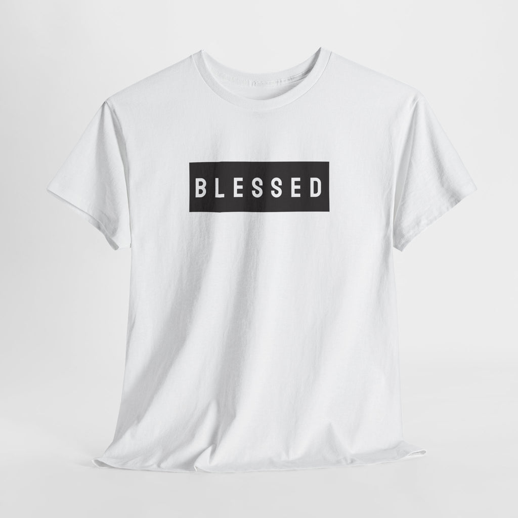Blessed Box Logo T‑Shirt — Minimal Faith Graphic Tee
