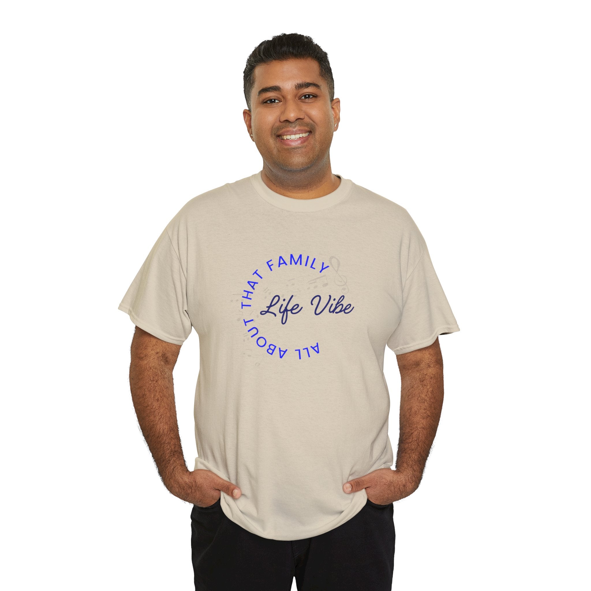 "All About My Family" Life Vibe T-Shirt —Minimal Circle Graphic Tee