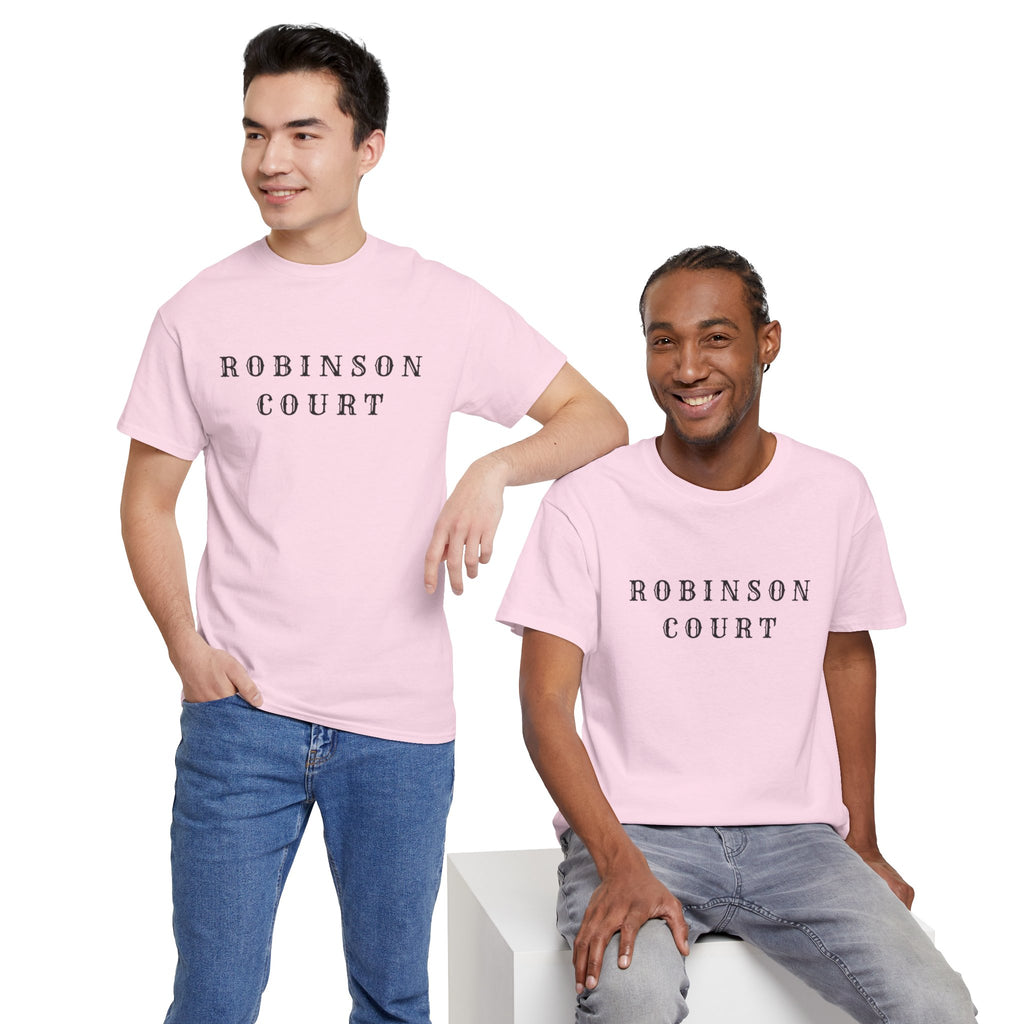Robinson Court T-Shirt — Minimal Vintage Text Streetwear Tee