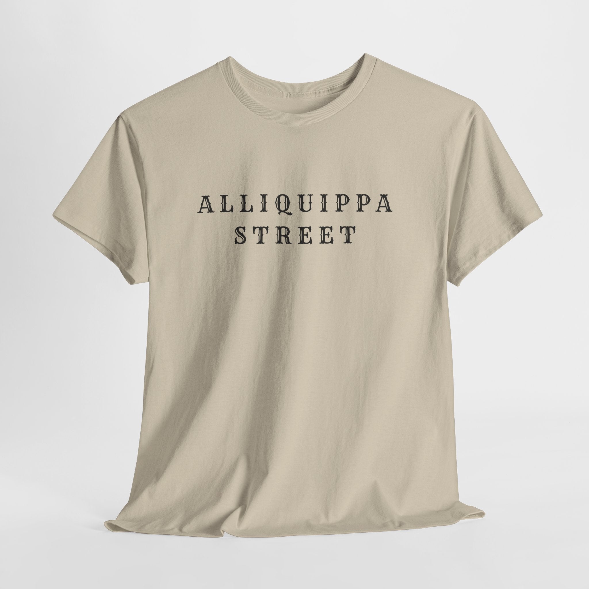 Alliquippa Street Tee - Minimalist Street Name Graphic T-Shirt