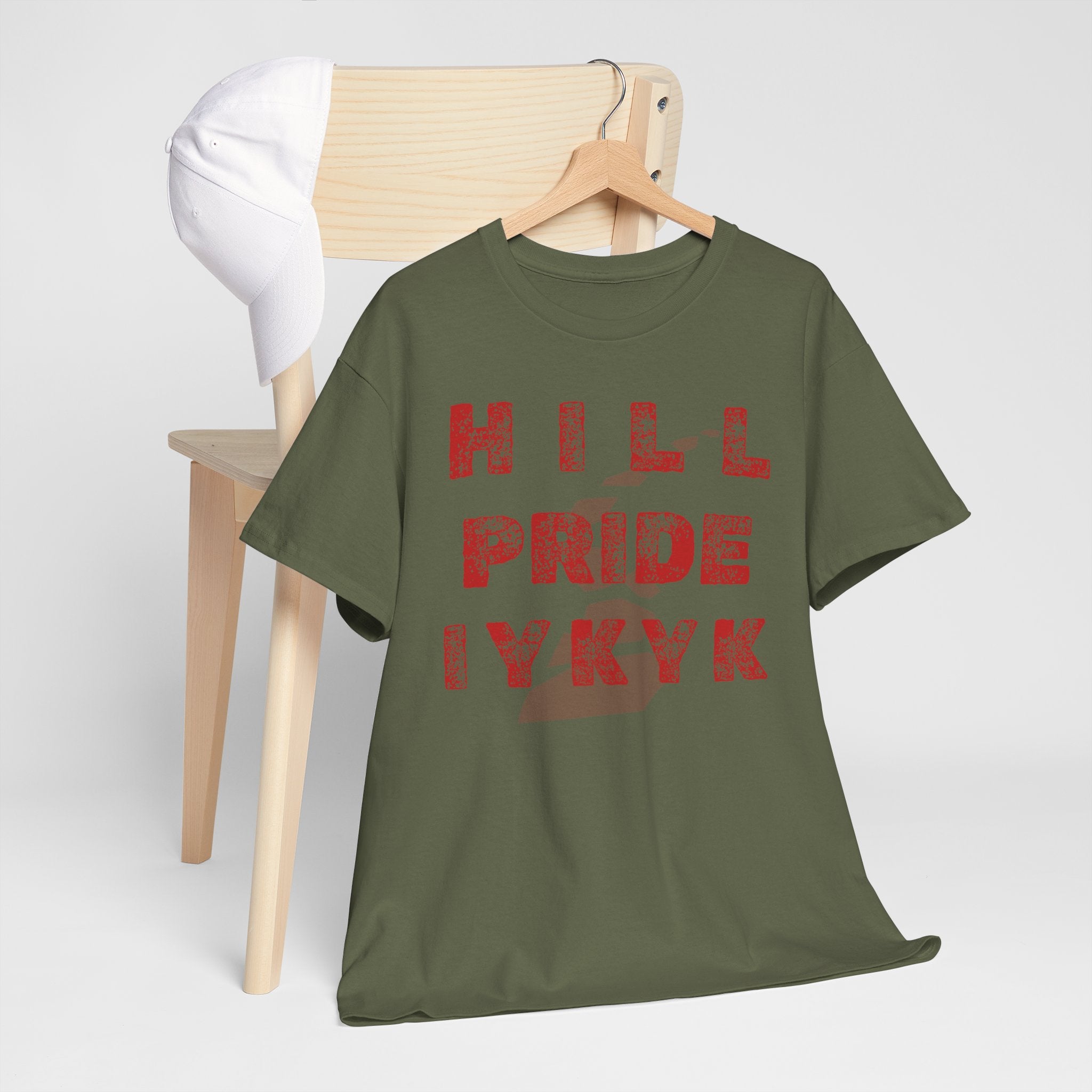 Hill Pride Cobblestone Road Graphic Tee — Red Brick Path Text Design