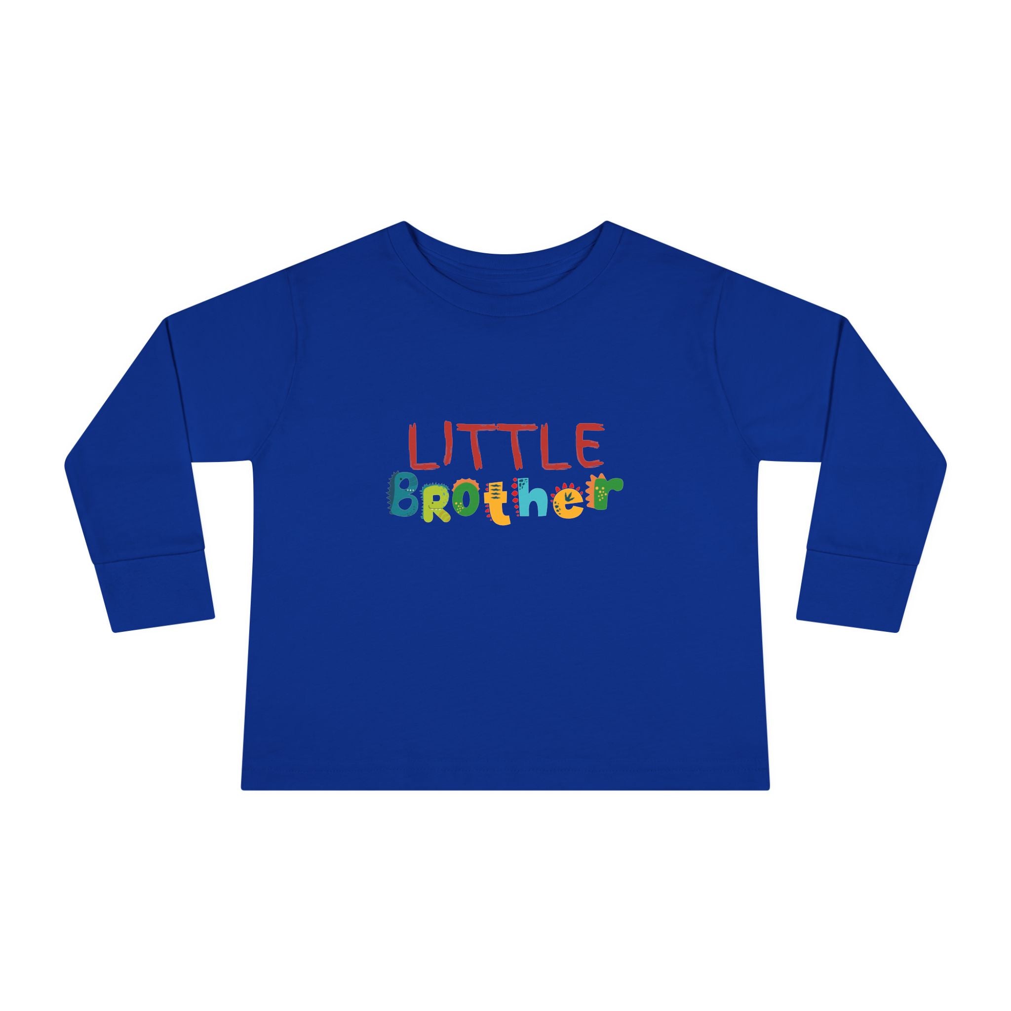 Little Brother Toddler Long Sleeve Tee — Colorful Playful Sibling Shirt