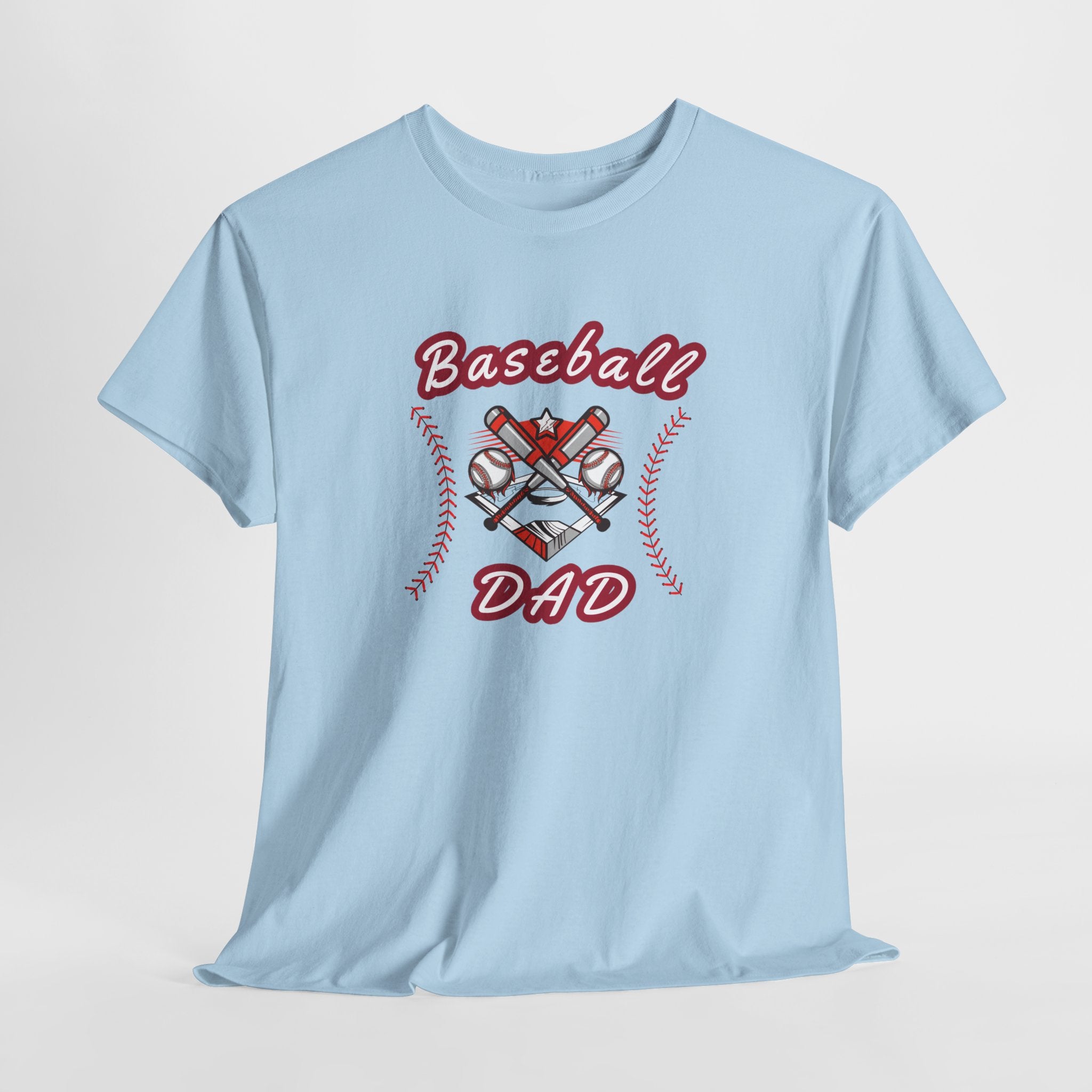 Baseball Dad T-Shirt – Vintage Crossed Bats & Glove Tee for Sports Fans, Father's Day Gift