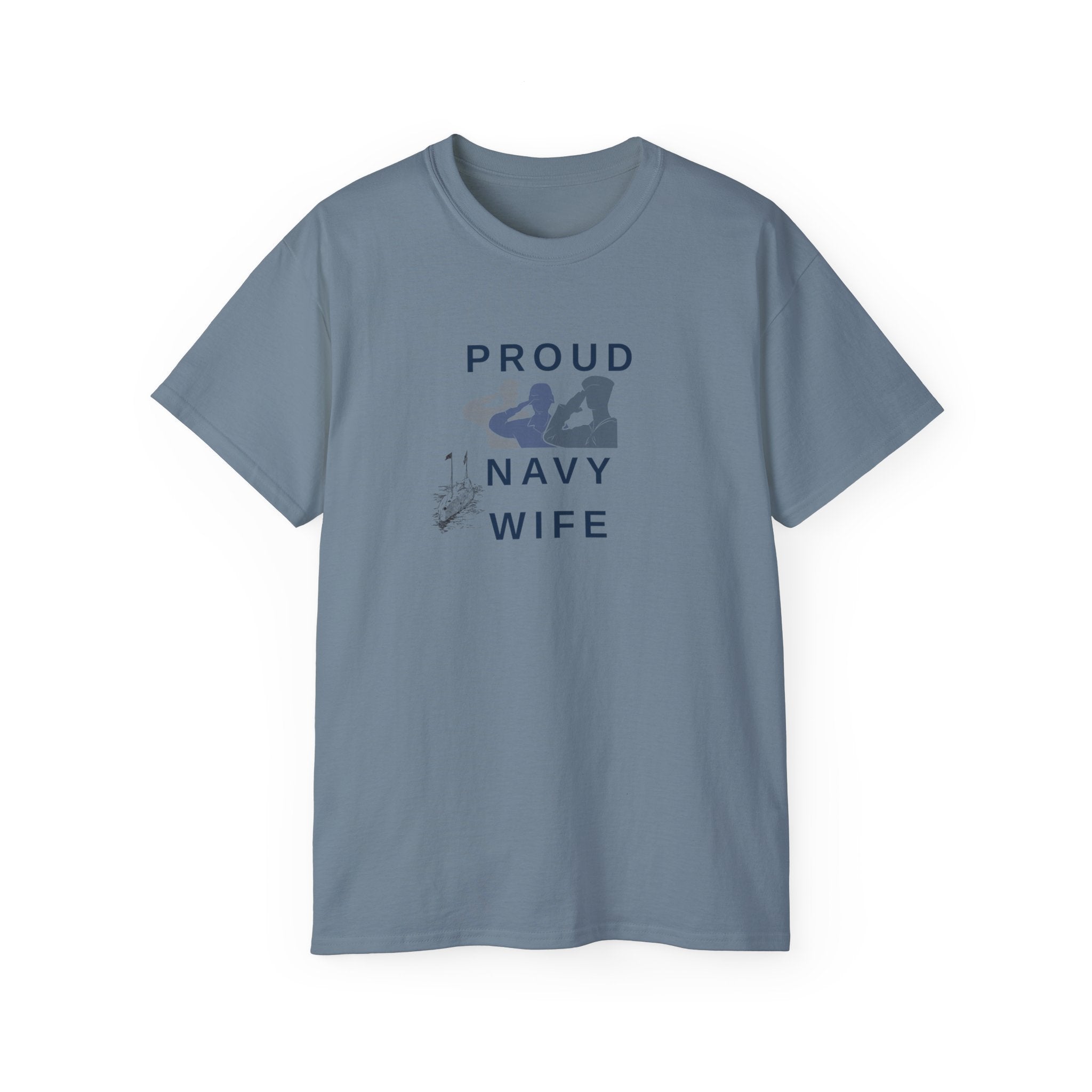 Proud Navy Wife T‑Shirt — Military Spouse Support Tee