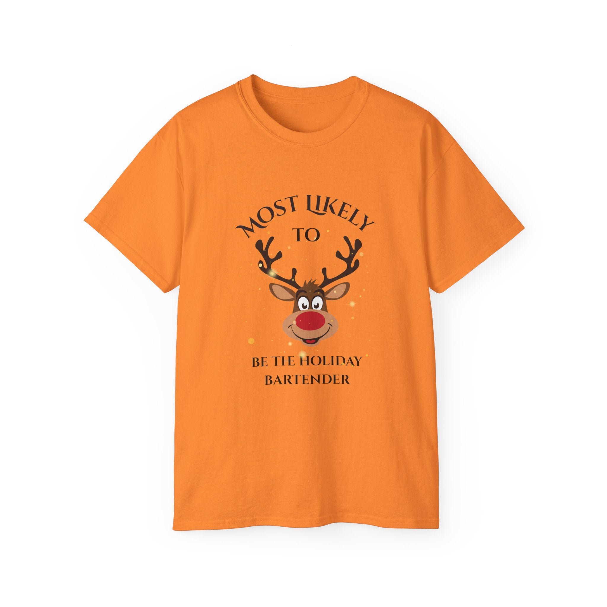 Most Likely to Be the Holiday Bartender Tee, Funny Christmas Shirt, Holiday Party Outfit, Gift for Him/Her, Unisex Shirt