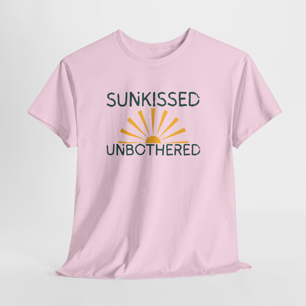 Sunkissed & Unbothered Tee — Summer Sunset Graphic T-Shirt