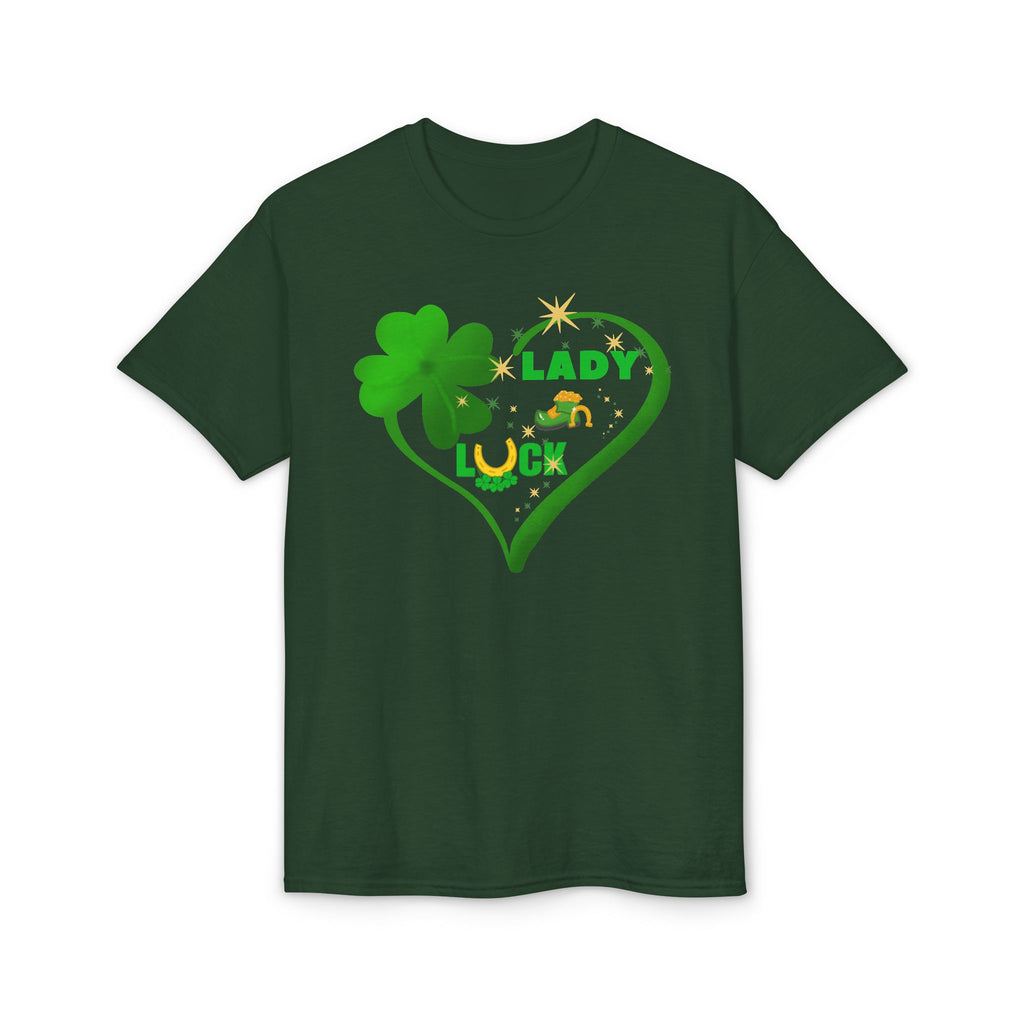 "Lady Luck" T-Shirt — Shamrock Heart St. Patrick's Day Tee