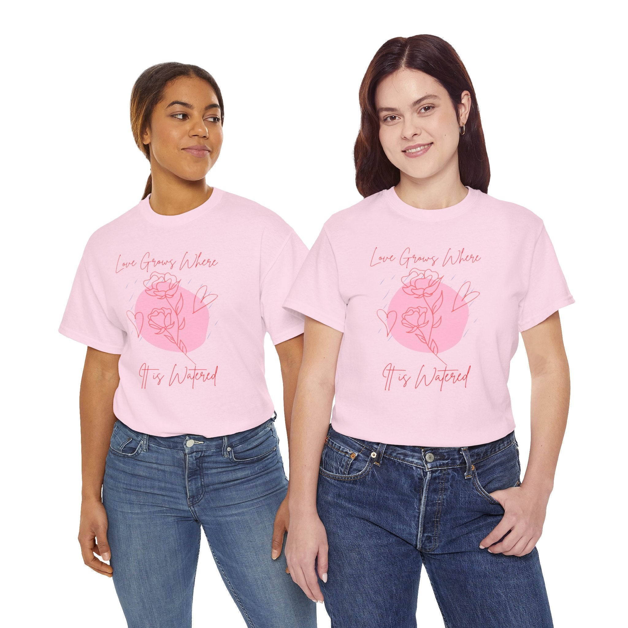 Rose Moon Graphic Tee — "Love Grows Where It’s Watered"