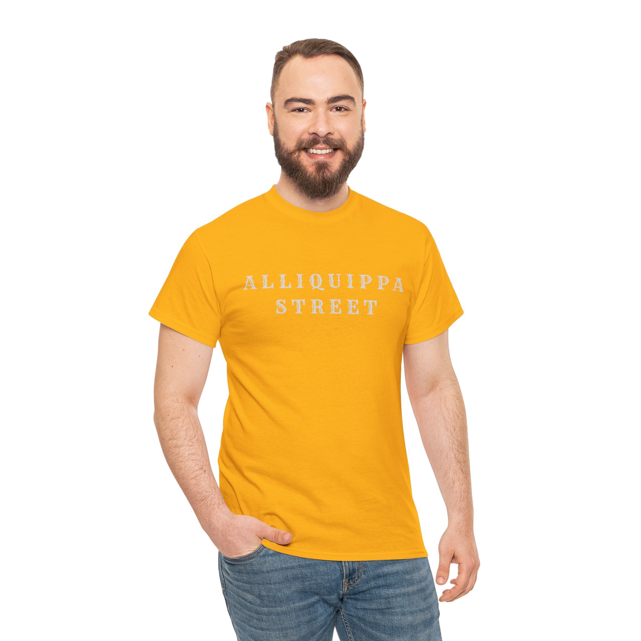 Alliquippa Street Tee — Vintage Block Letter Neighborhood T-Shirt