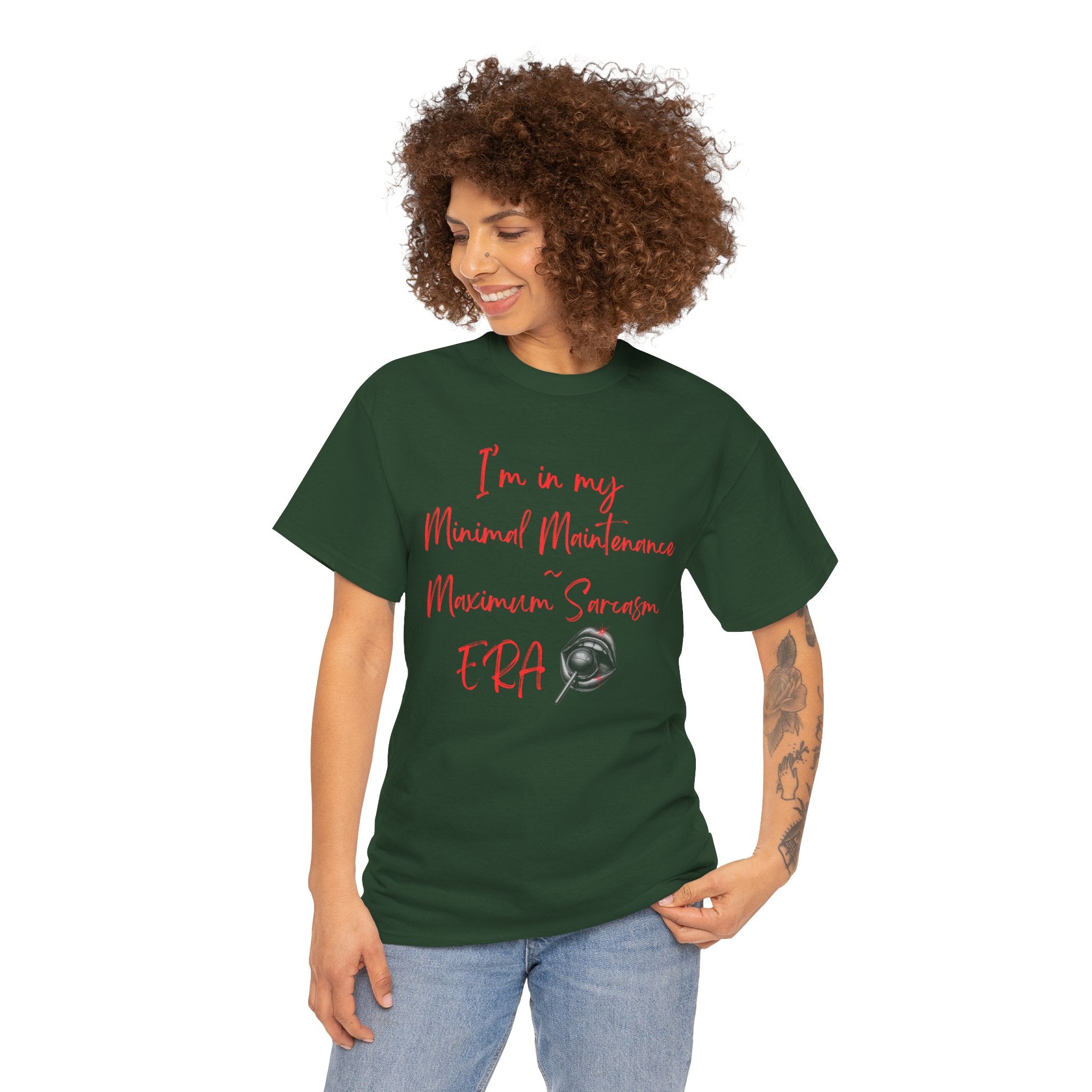 Minimal Maintenance Maximum Sarcasm Tee — Funny Sarcastic Graphic T-Shirt