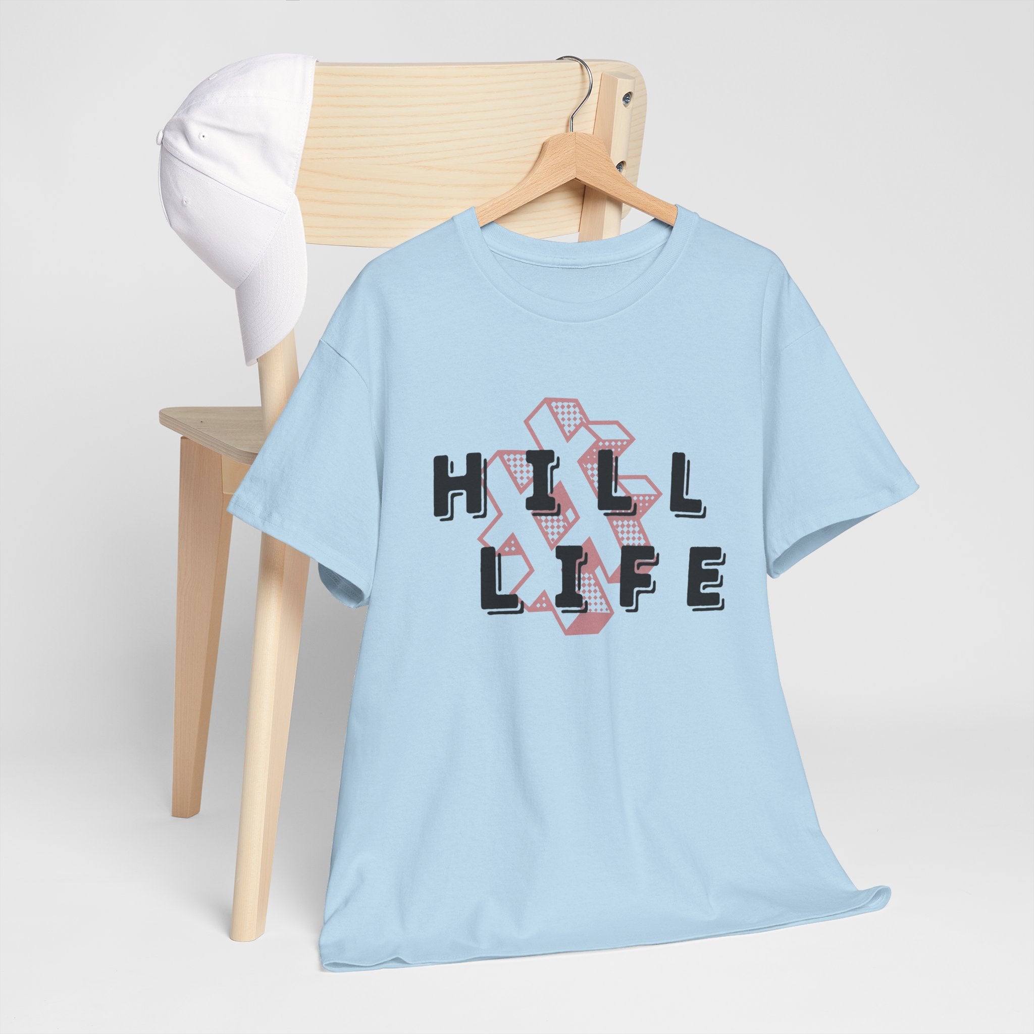 Hill Life T‑Shirt — Retro Geo Cross Graphic Tee