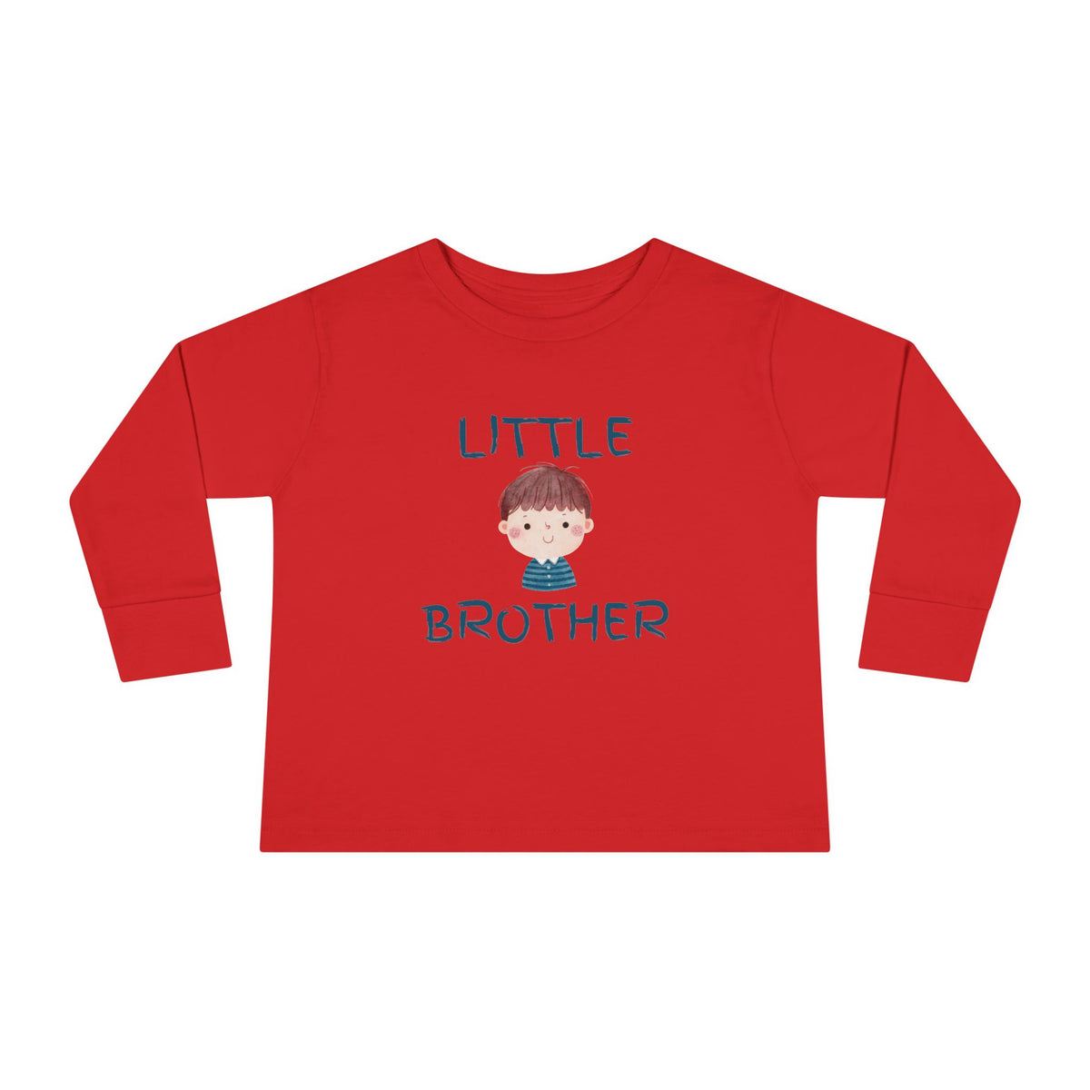 Little Brother Toddler Long Sleeve Tee — Colorful Playful Sibling Shirt