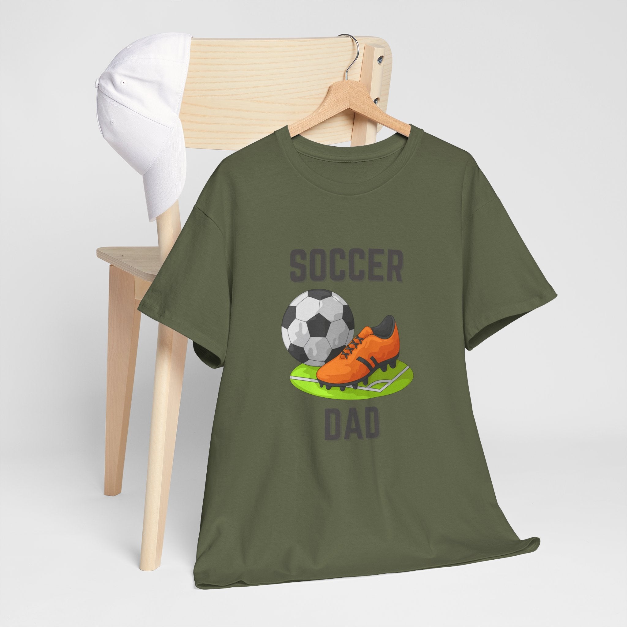 Soccer Dad T-Shirt – Graphic Soccer Ball & Cleat Tee, Father’s Day Gift