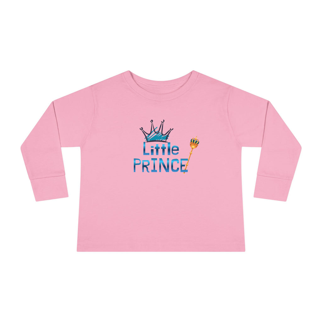 Little Prince Toddler Long Sleeve Tee — Cute Crown Design