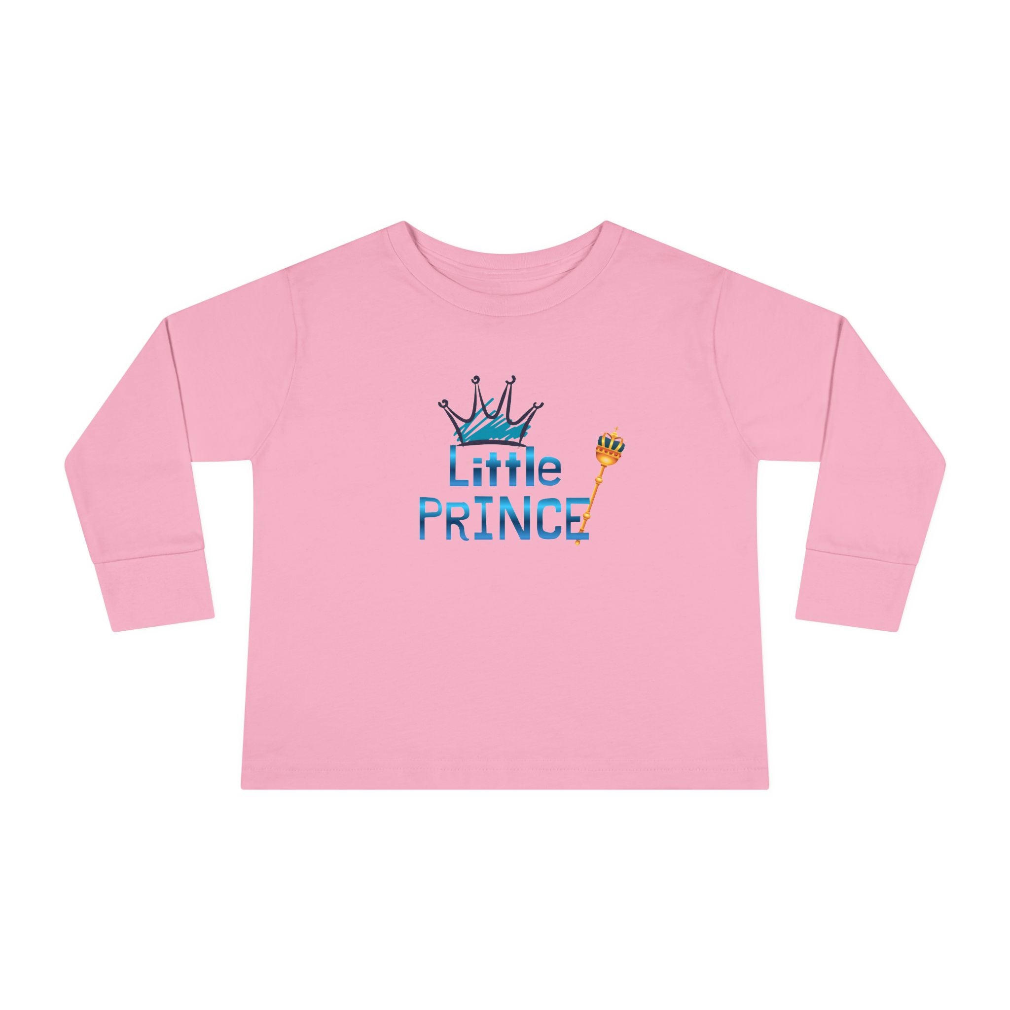 Little Prince Toddler Long Sleeve Tee — Cute Crown Design